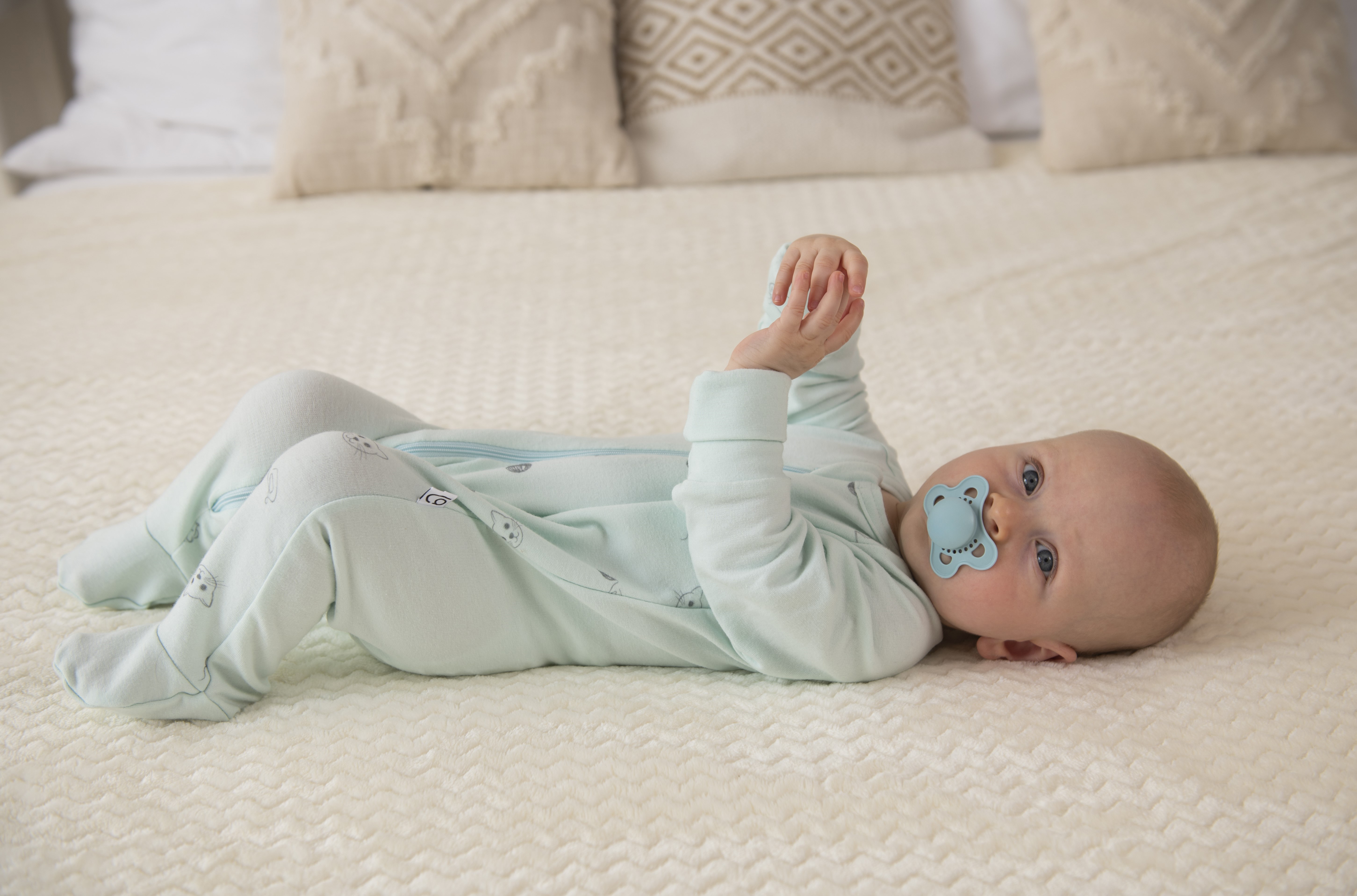 Overal smyk DR TISK Outlast® - sv.zelená/sv.zelená koťátka 56