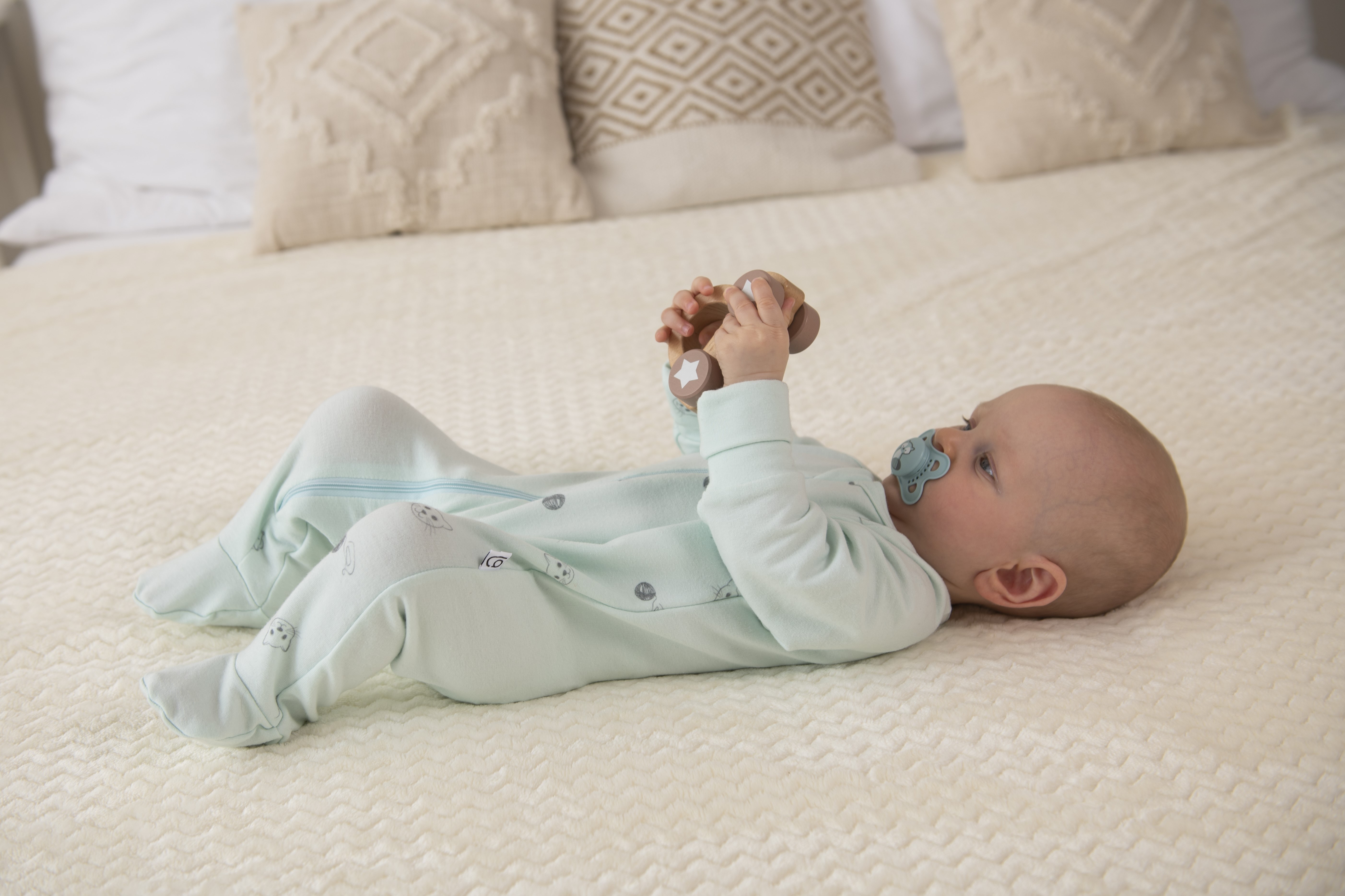 Overal smyk DR TISK Outlast® - sv.zelená/sv.zelená koťátka 56