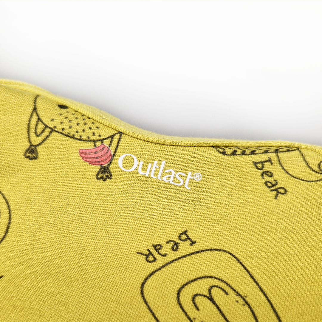 Body smyk TISK Outlast® - žlutozelená zvířátka/žlutozelená 74