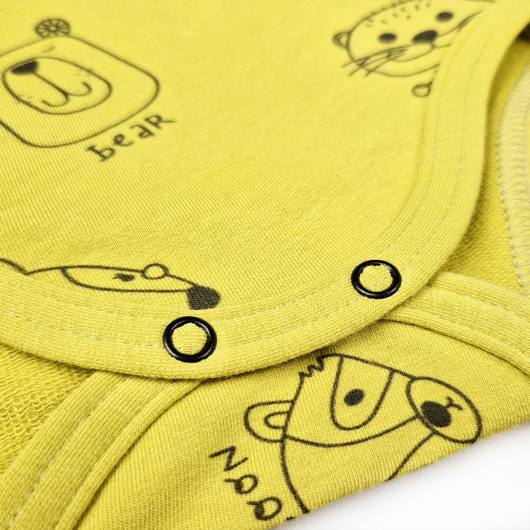 Body smyk TISK Outlast® - žlutozelená zvířátka/žlutozelená 74