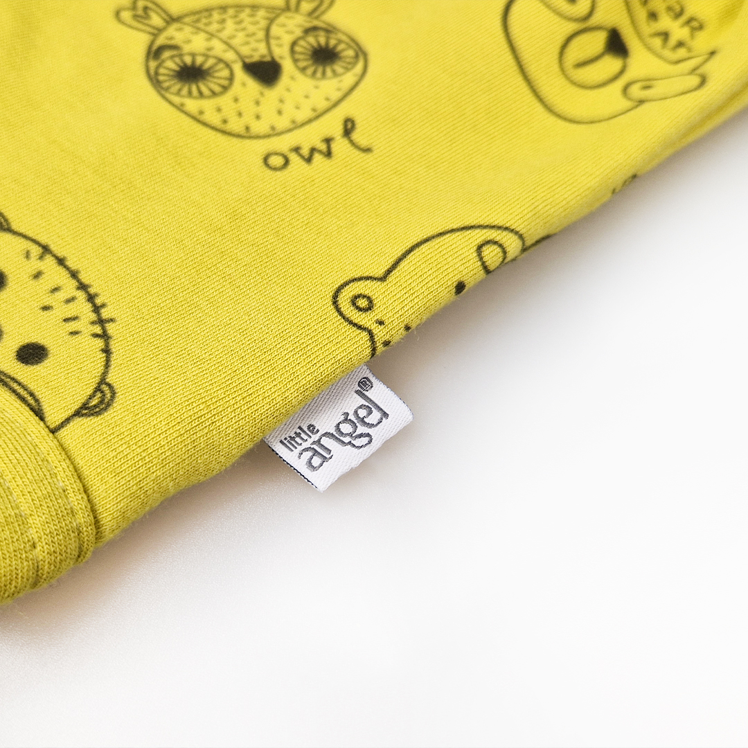 Body smyk TISK Outlast® - žlutozelená zvířátka/žlutozelená 74