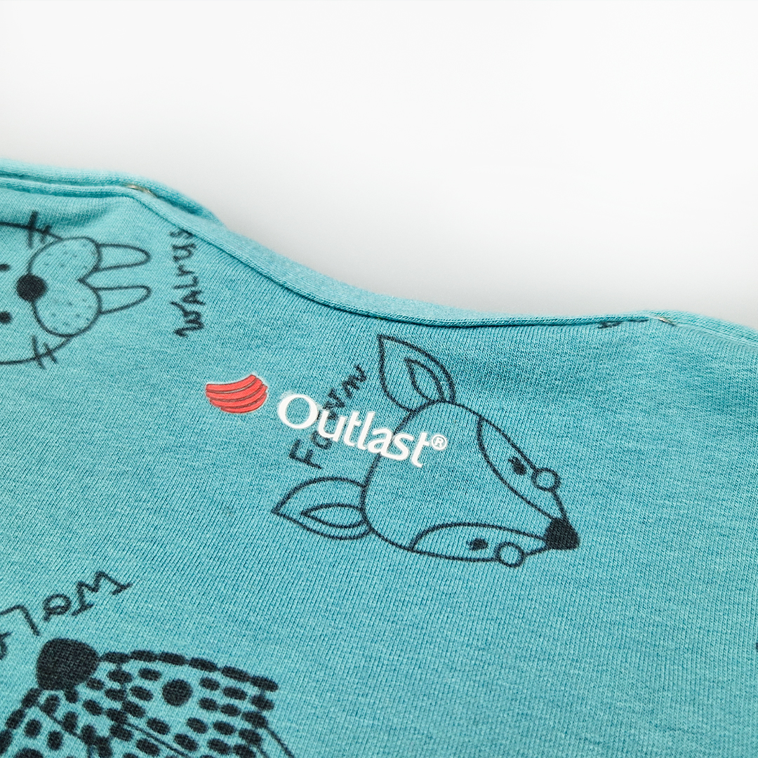 Body smyk TISK Outlast® - tm.tyrkys zvířátka/tm.tyrkys 68