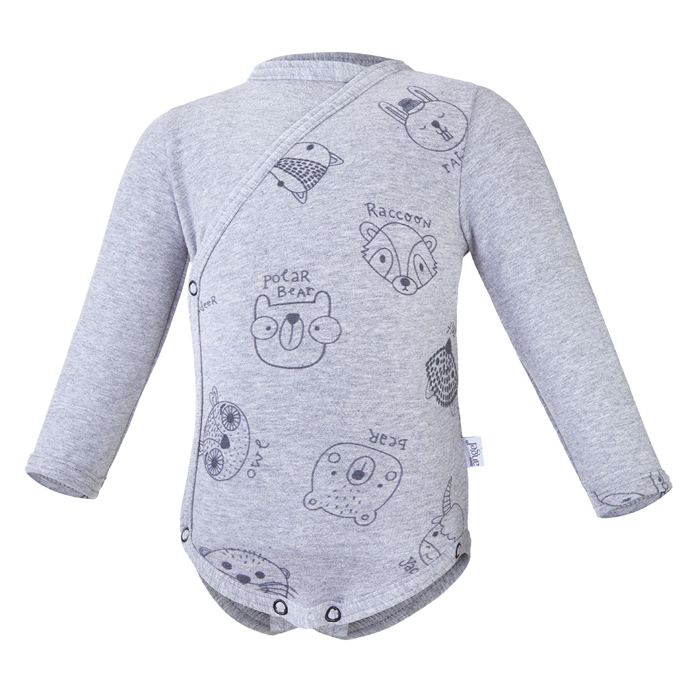 Novorozenecká sada smyk Outlast® - šedý melír/zvířátka 62