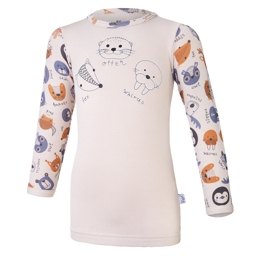 Tričko smyk DR obrázek TISK Outlast® - latte/latte zvířátka 86