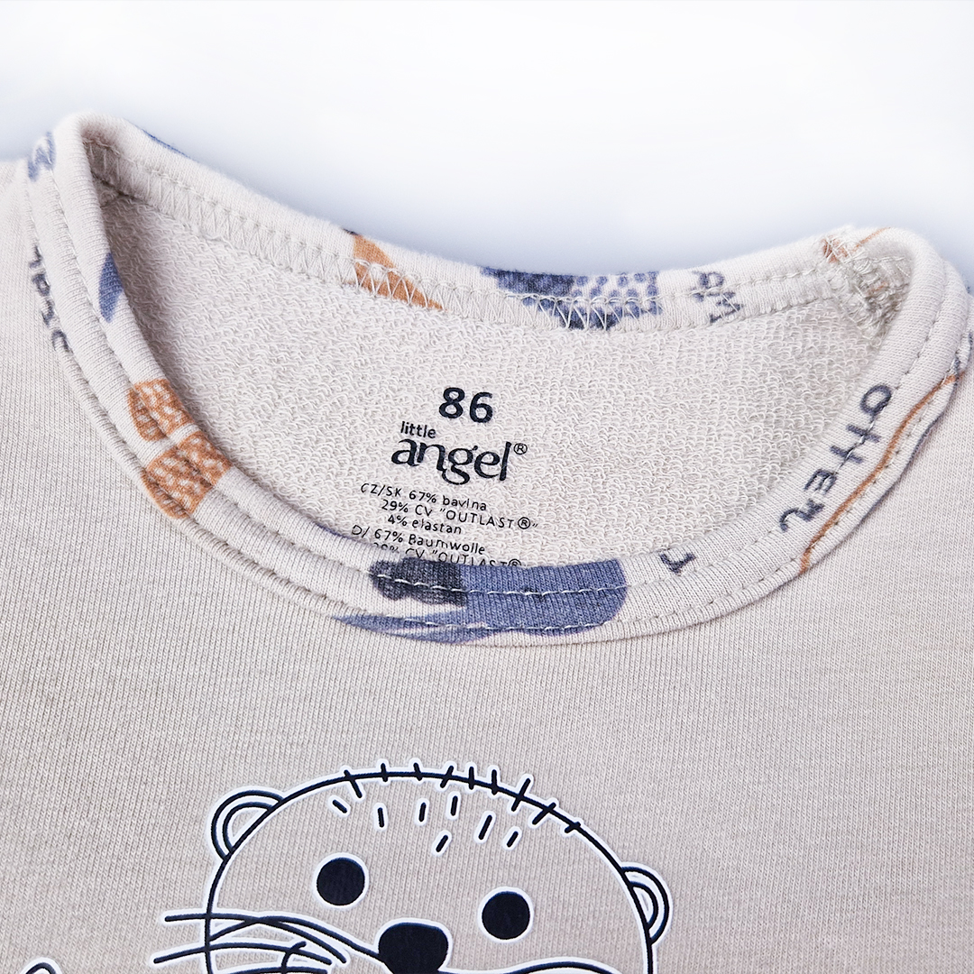 Tričko smyk DR obrázek TISK Outlast® - latte/latte zvířátka 104