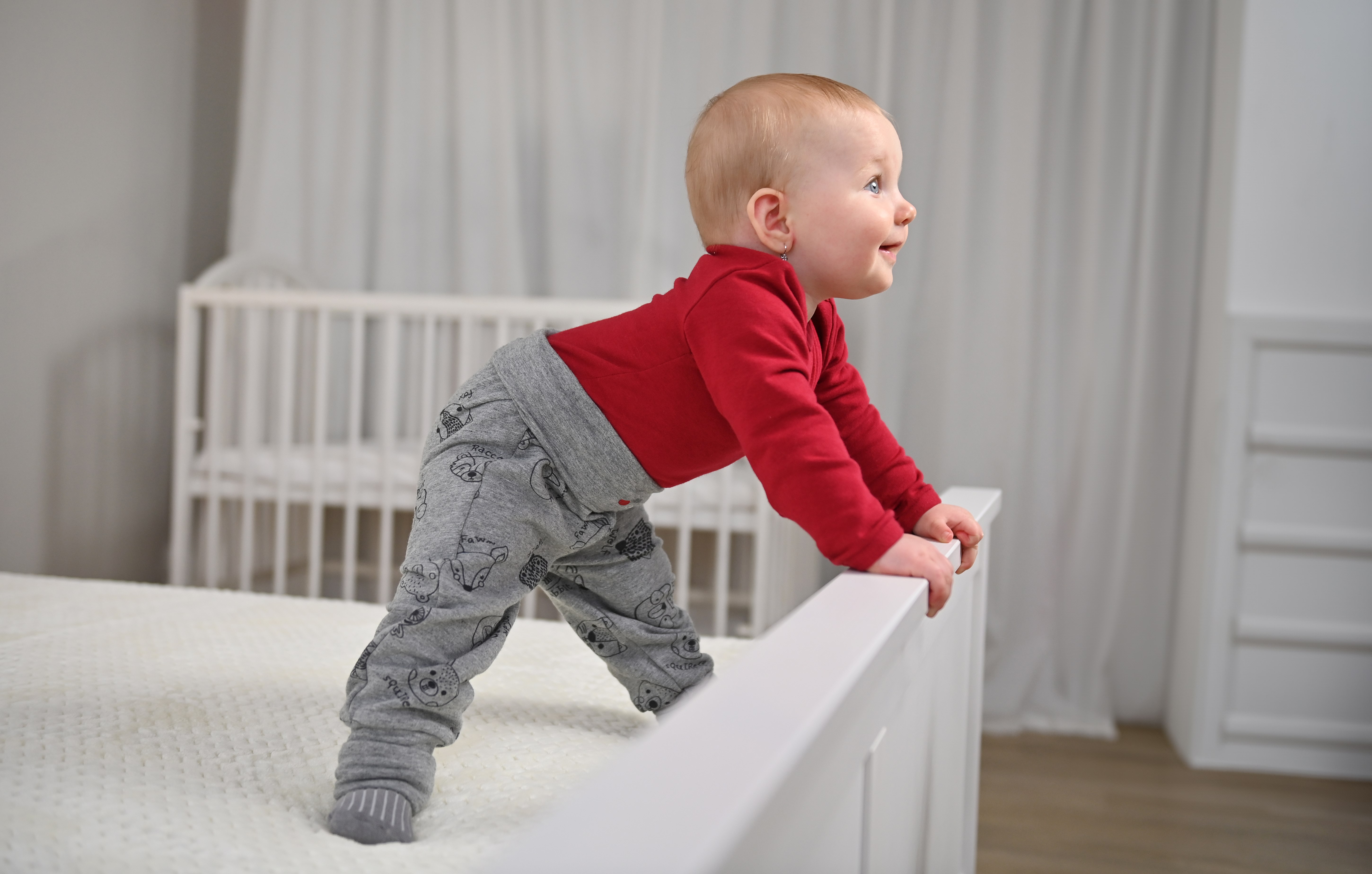 Tepláky smyk TISK Outlast® - šedý melír zvířátka 80