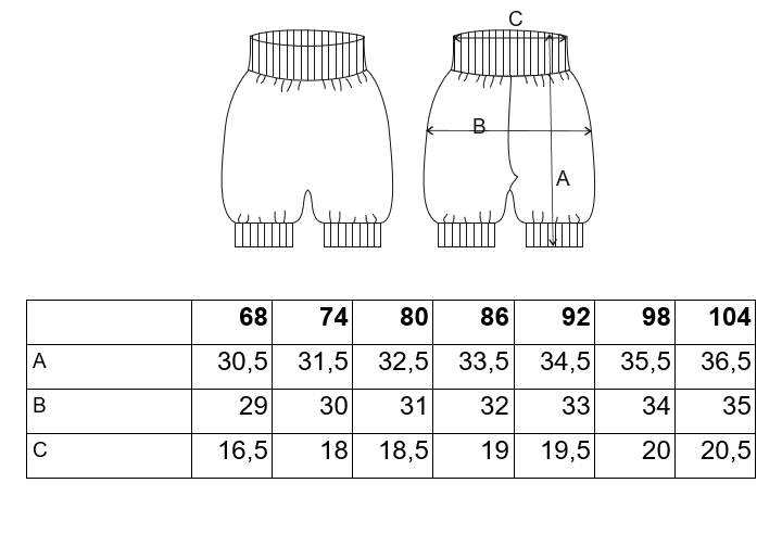 Šortky tenké harémky - starorůžová kytičky 104