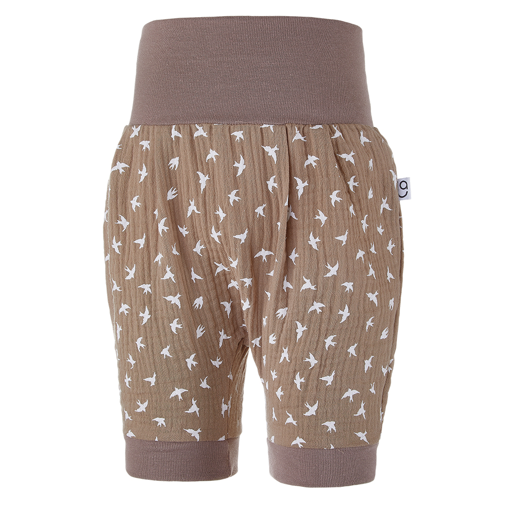 Šortky tenké harémky - hnědá vlaštovky 68