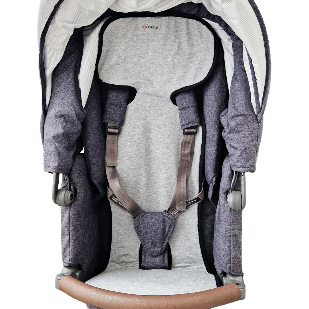 Podložka do kočárku Outlast® - šedý melír UNI