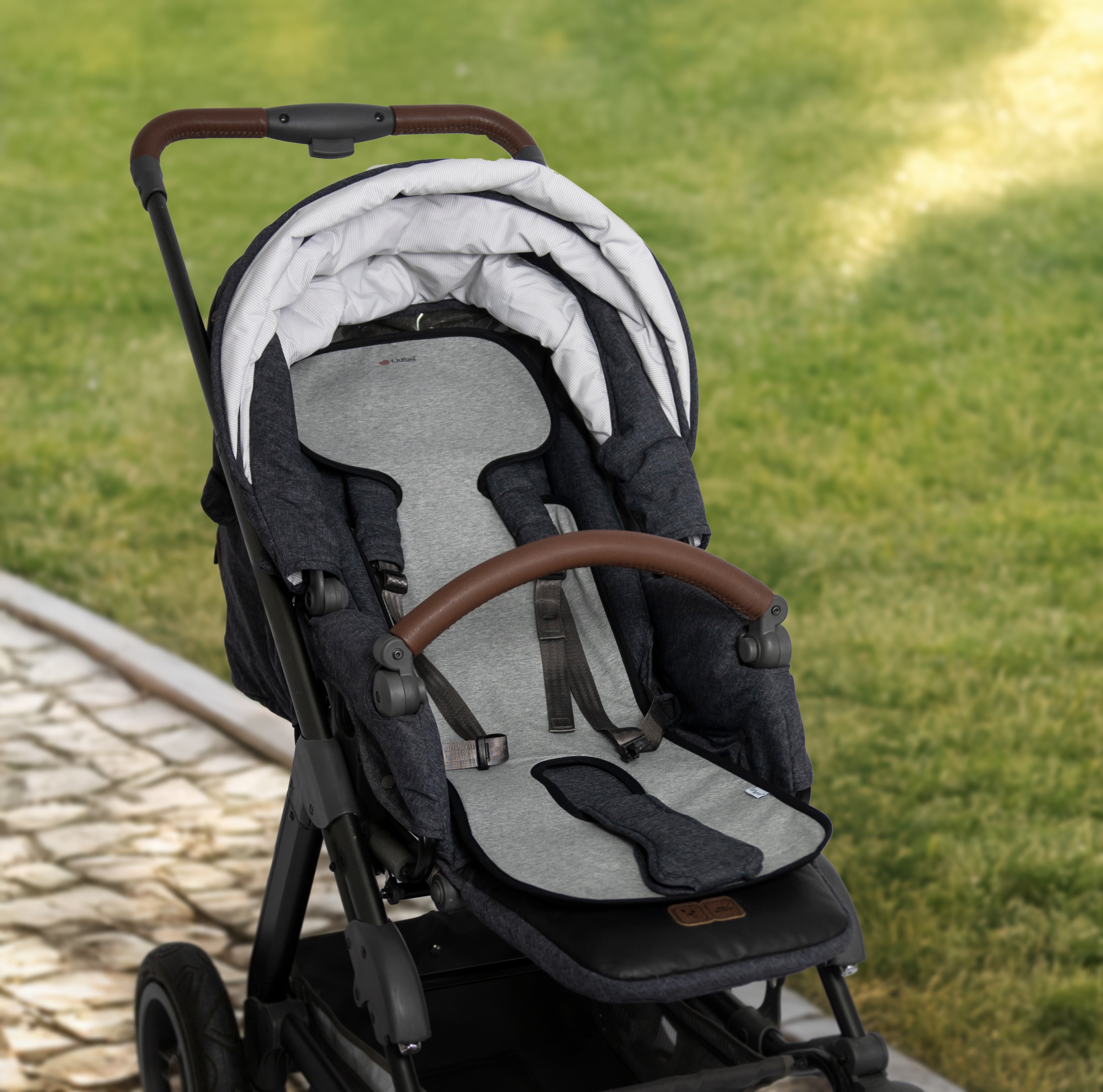 Podložka do kočárku Outlast® - šedý melír UNI
