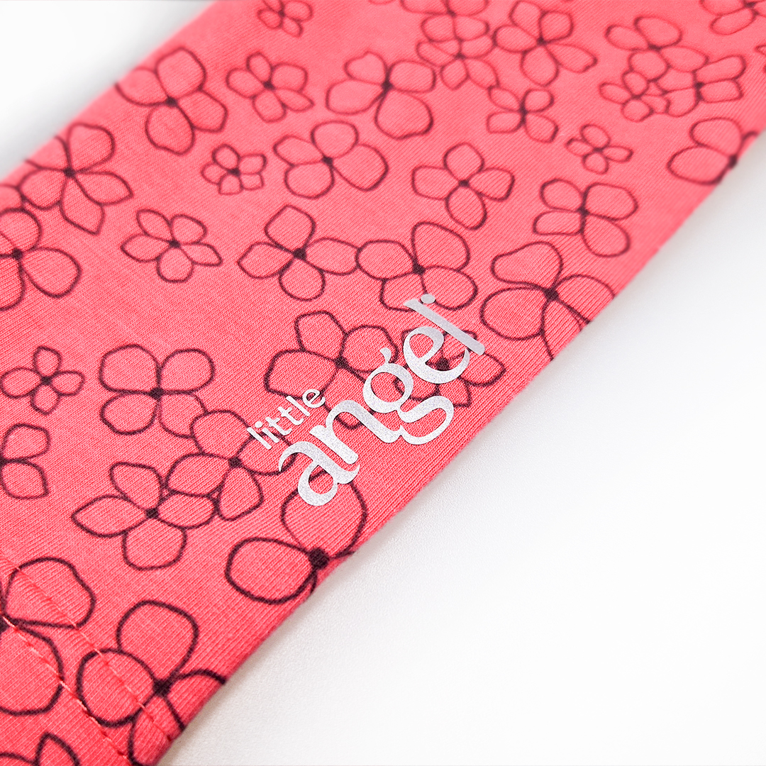 Legíny tenké TISK Outlast® - jahodová kytičky 122