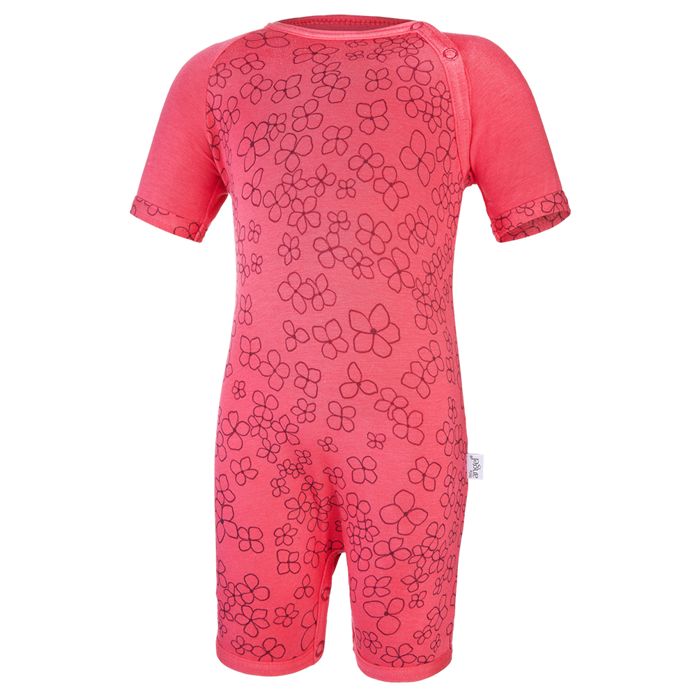 Overal tenký krátký TISK Outlast® - jahodová kytičky 74