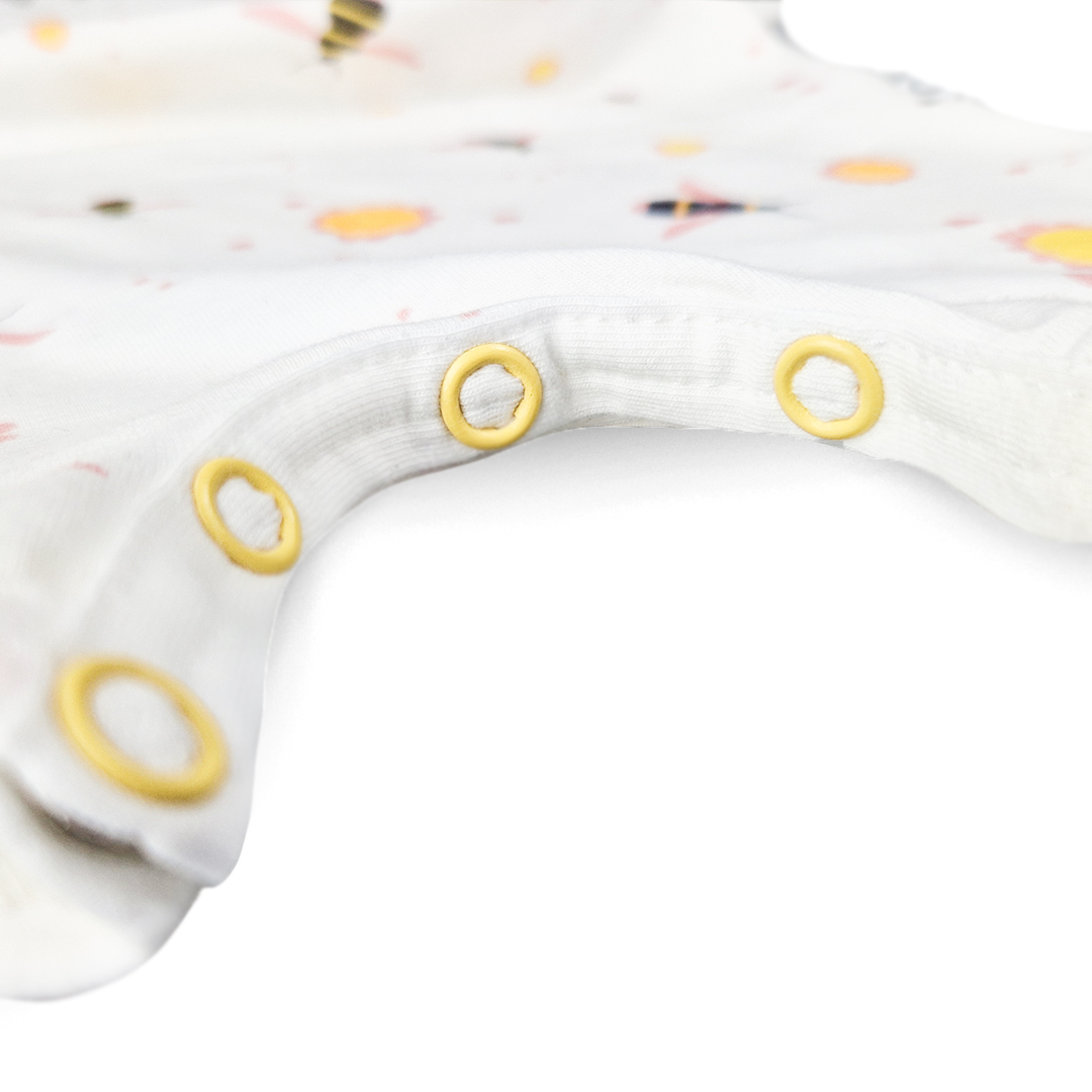 Overal tenký krátký TISK Outlast® - bílá čmeláci 62