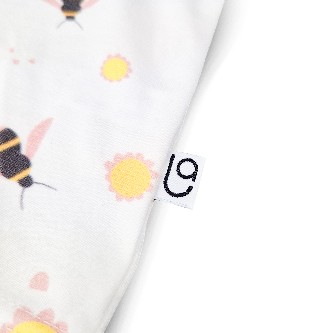 Overal tenký krátký TISK Outlast® - bílá čmeláci 62