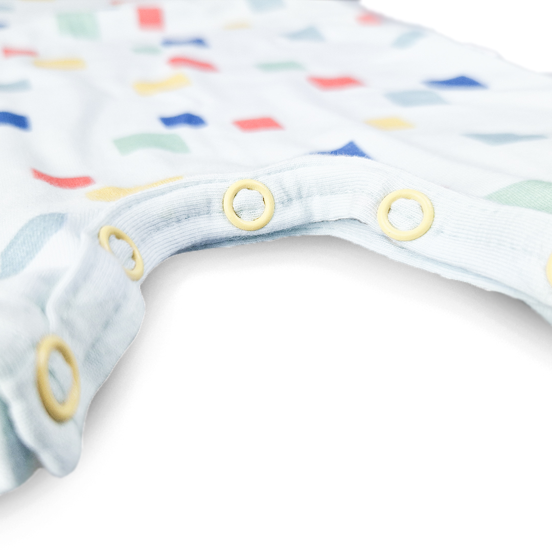 Overal tenký krátký TISK Outlast® - bleděmodrá kostičky 80