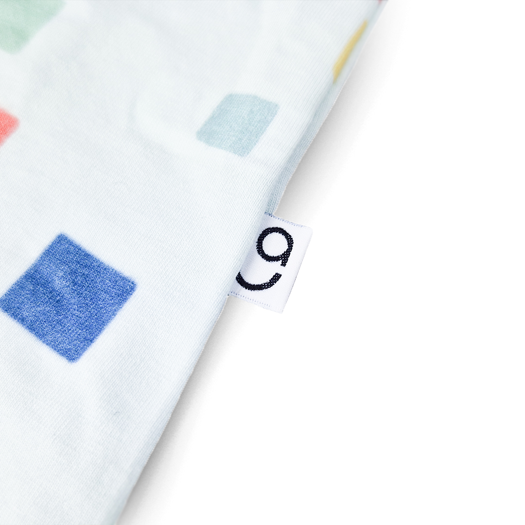 Overal tenký krátký TISK Outlast® - bleděmodrá kostičky 80