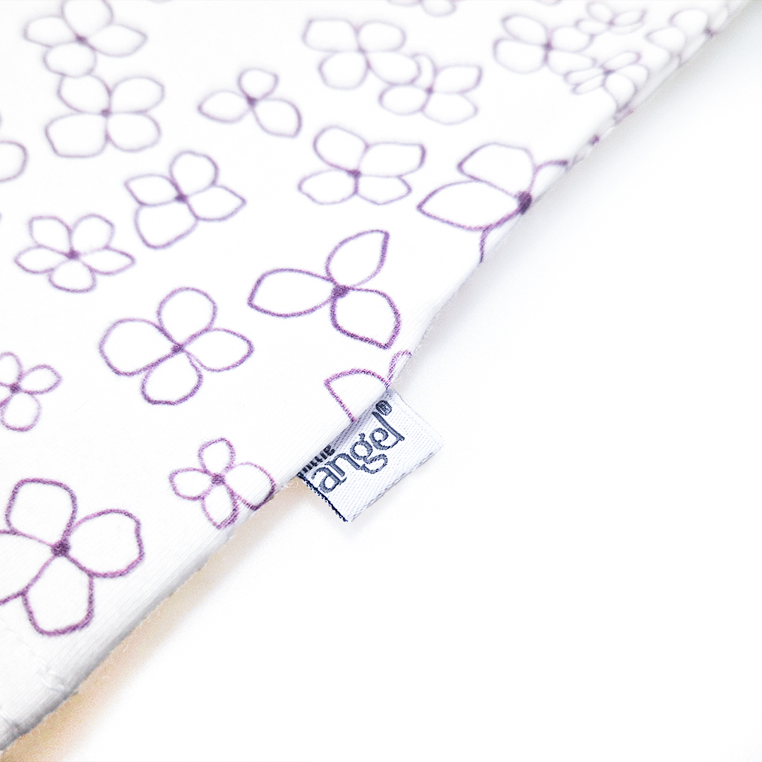 Tričko dívčí tenké TISK KR Outlast® - bílá kytičky 116