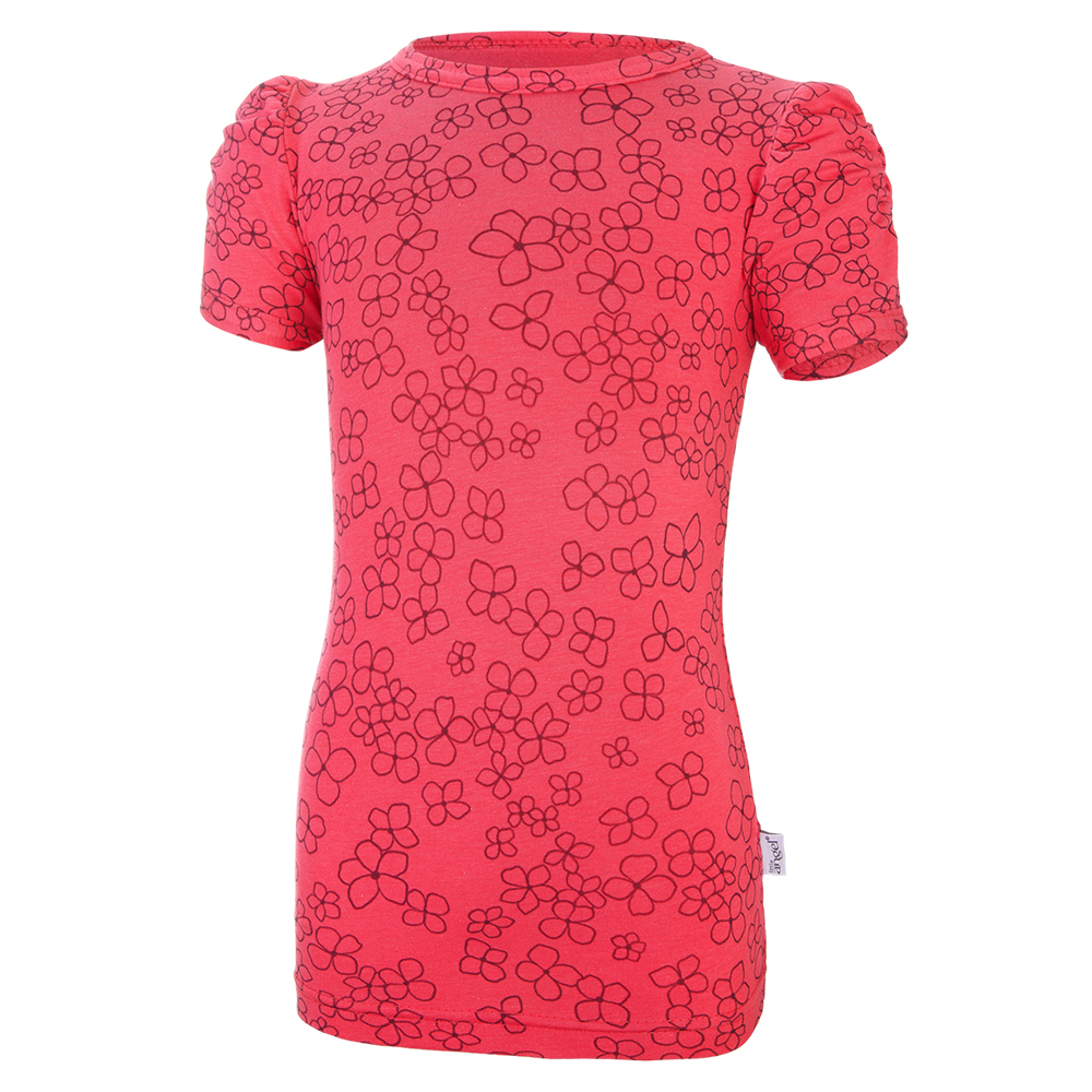 Tričko dívčí tenké TISK KR Outlast® - jahodová kytičky 92