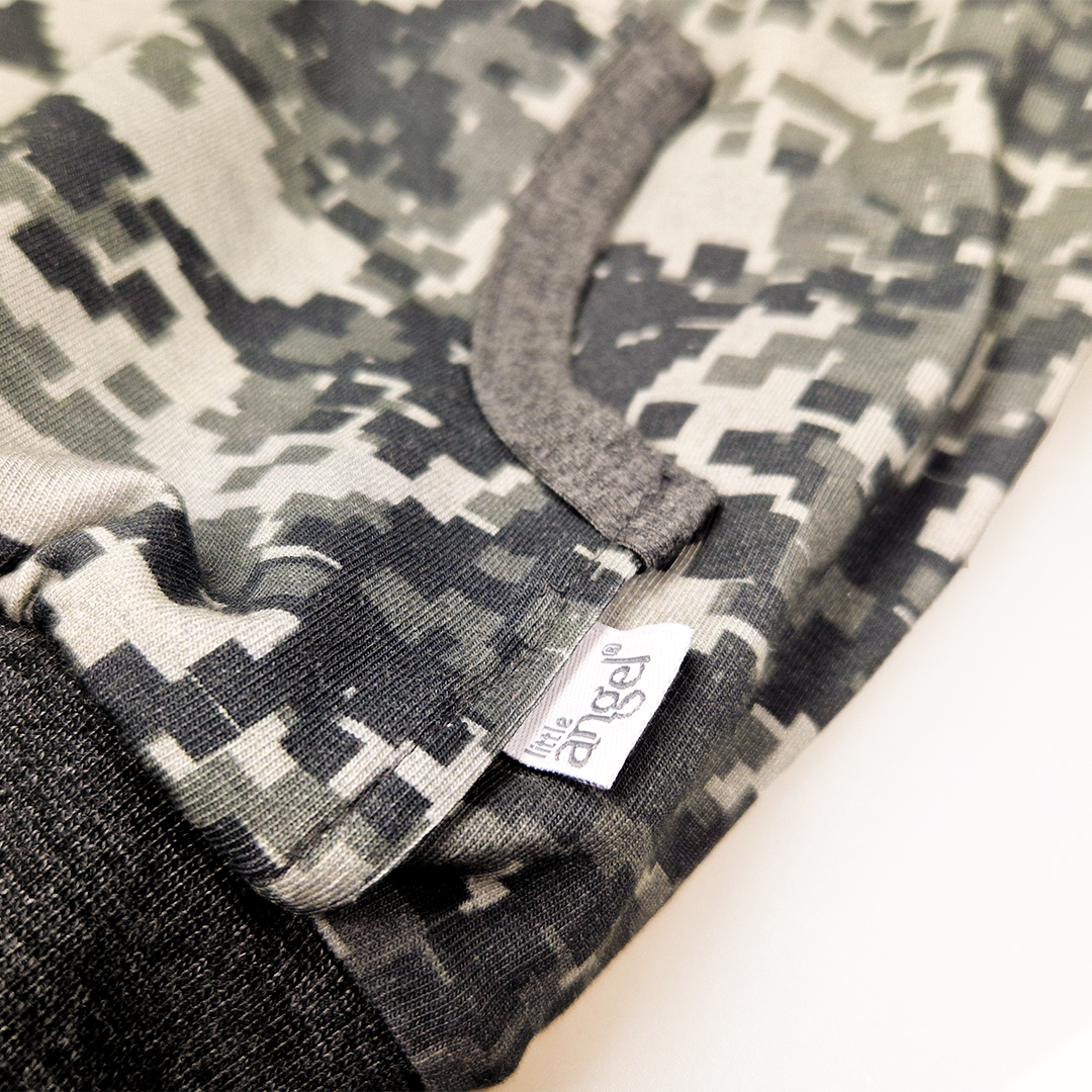 Mikina podšitá kapsa Outlast® - pixel/tm.šedý melír 128