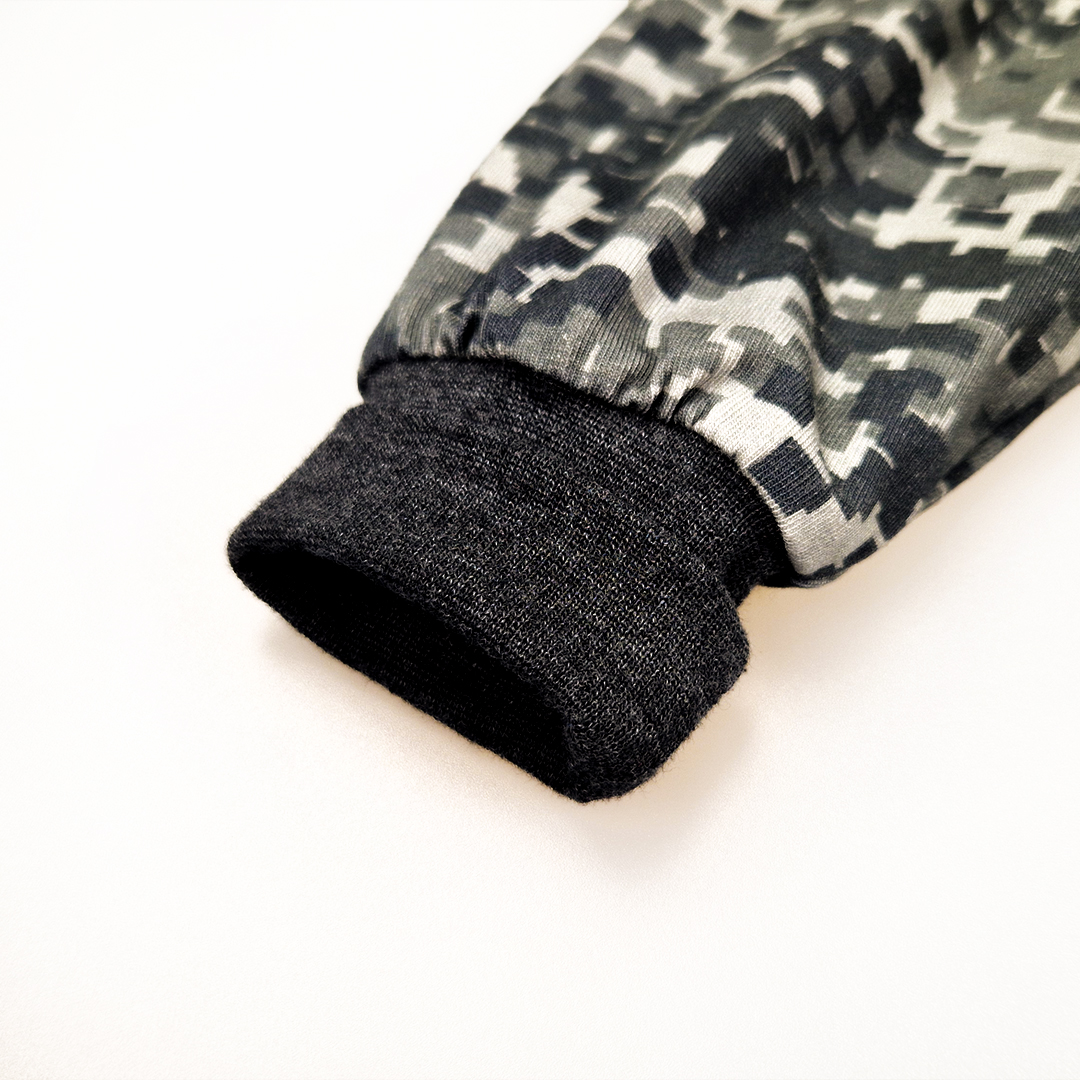 Mikina podšitá kapsa Outlast® - pixel/tm.šedý melír 128