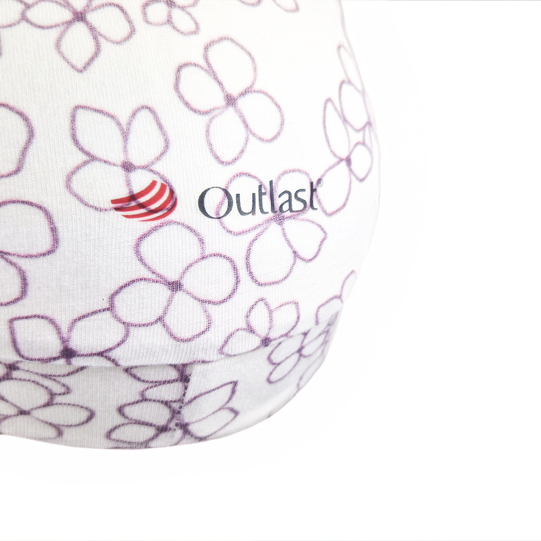 Kšiltovka tenká TISK Outlast® - bílá kytičky 6 | 54-57 cm