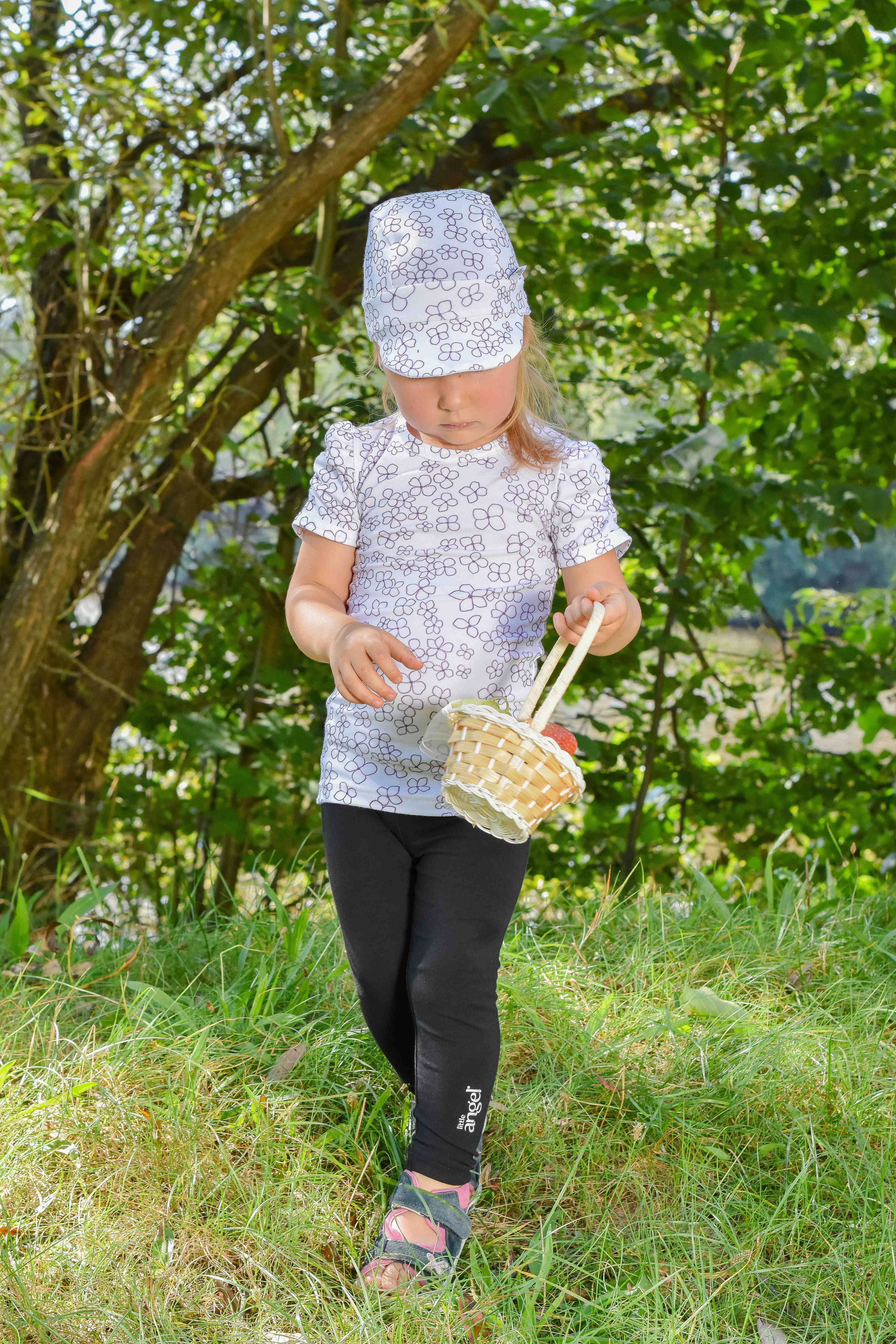 Kšiltovka tenká TISK Outlast® - bílá kytičky 6 | 54-57 cm