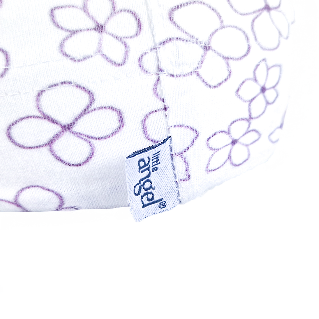 Šátek tenký kšilt TISK Outlast® - bílá kytičky 4 | 45-48 cm