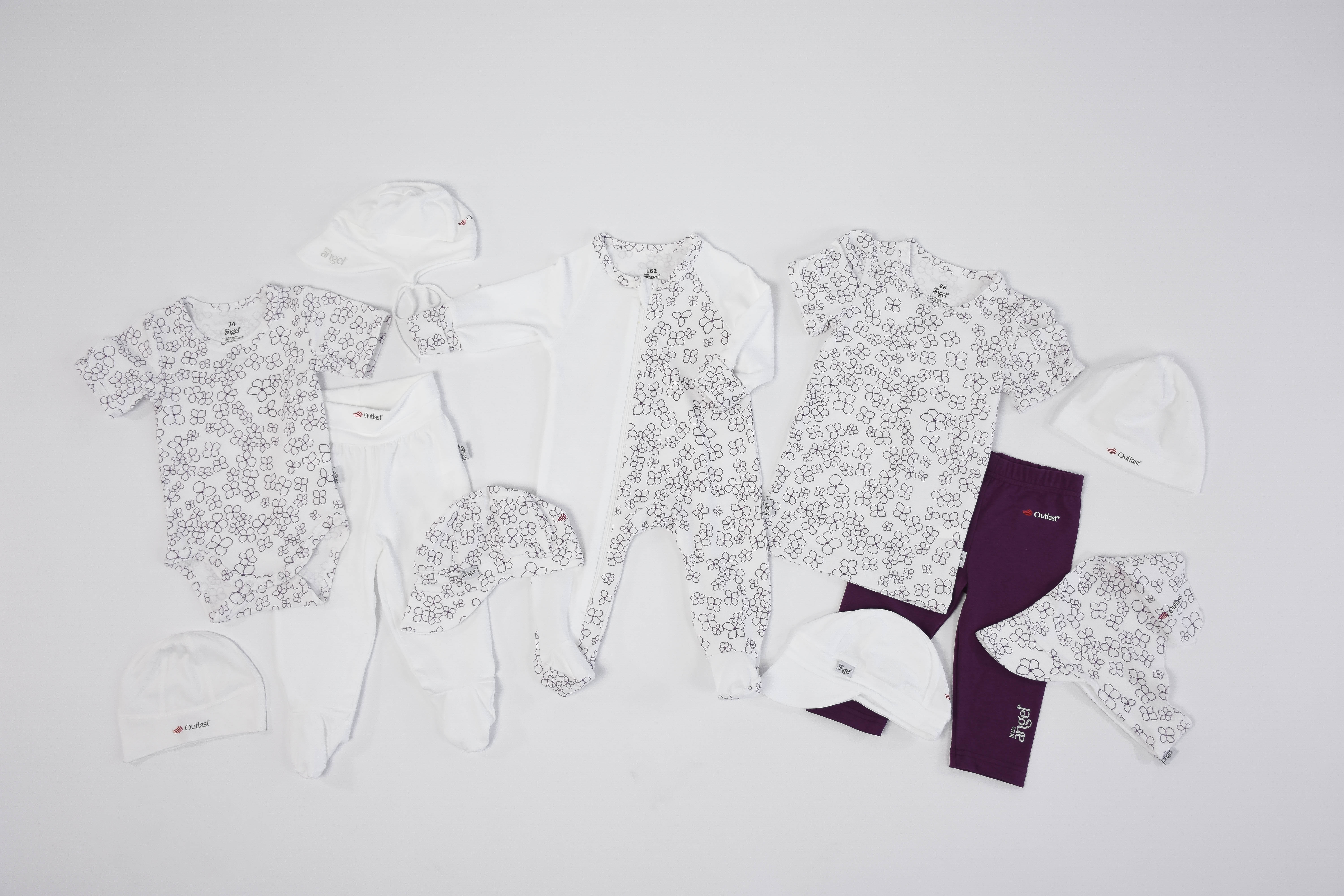 Šátek tenký kšilt TISK Outlast® - bílá kytičky 4 | 45-48 cm