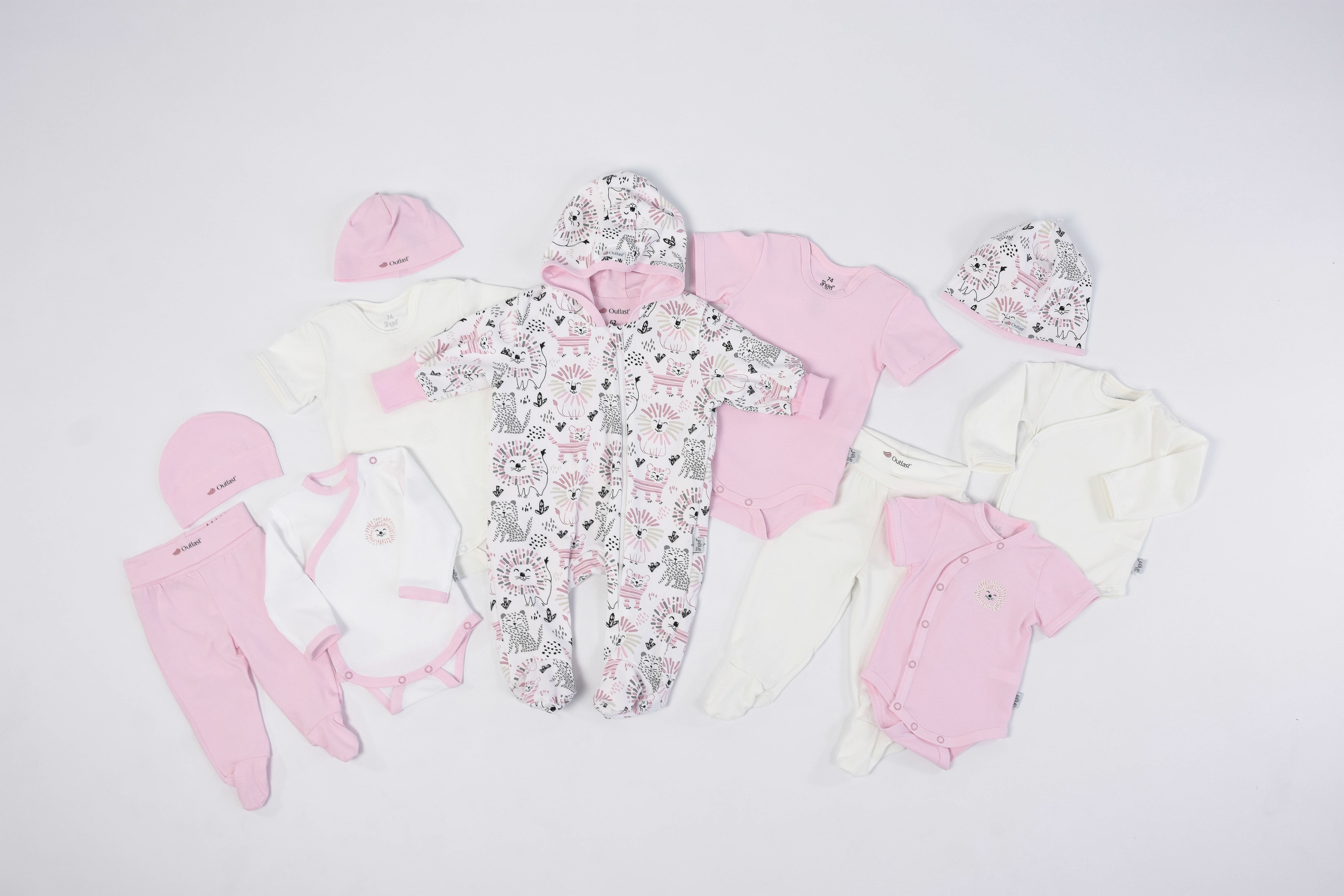 Čepice tenká plochý šev Outlast® - růžová baby 0 | 33-35 cm