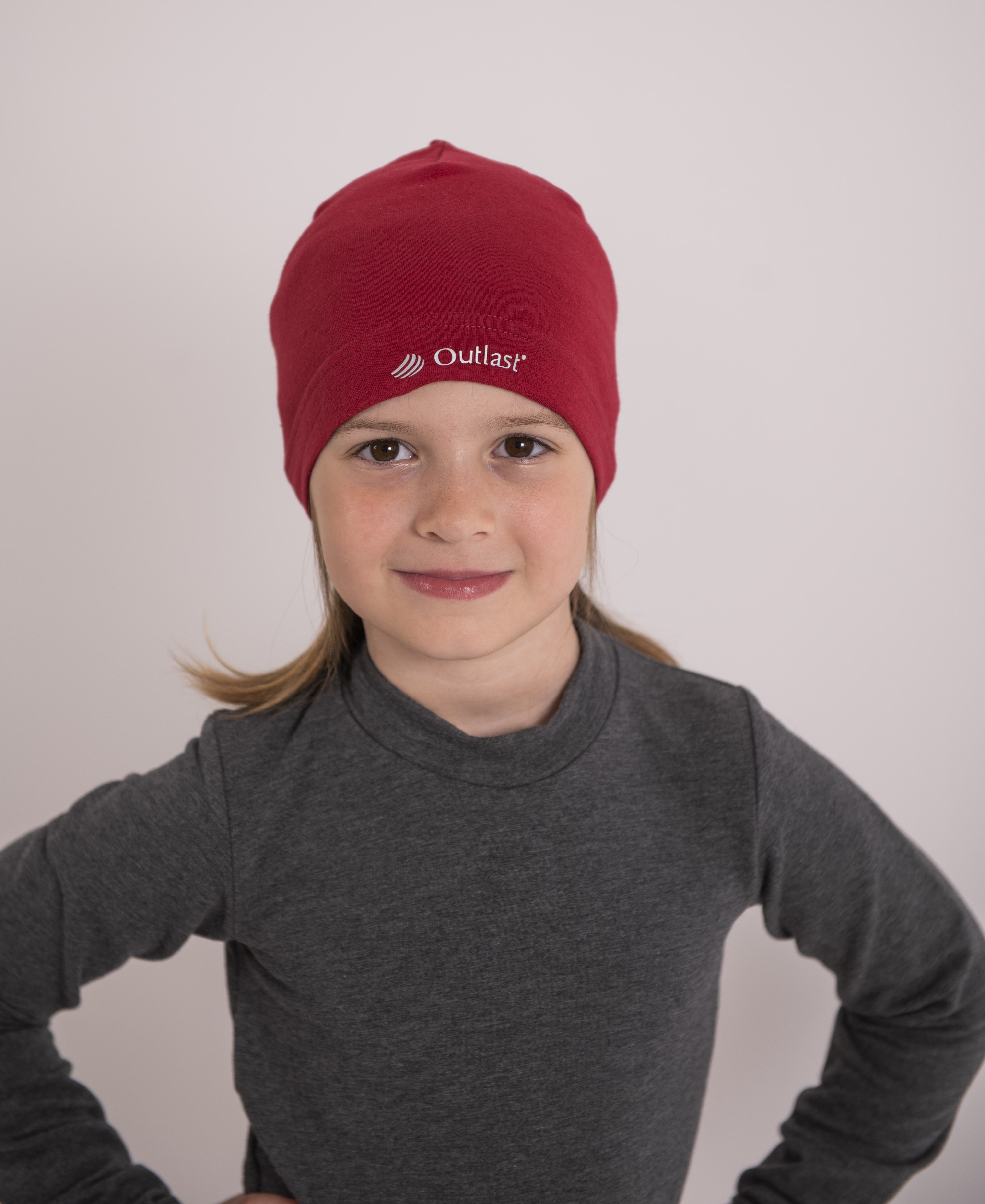 Tričko smyk DR stojáček Outlast® - tm.šedý melír 98