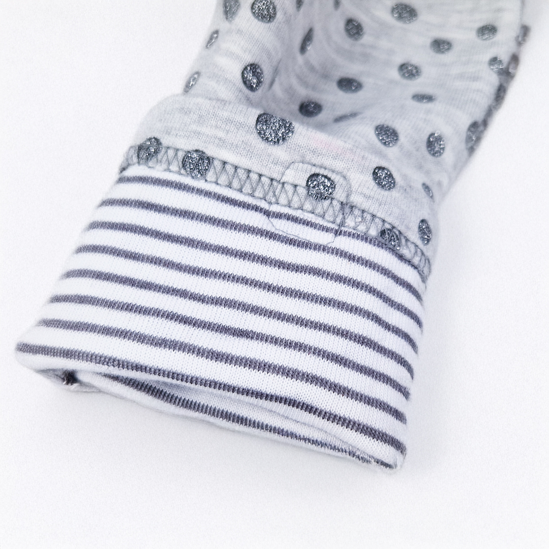 Legíny lesk - šedý melír šedý puntík 122