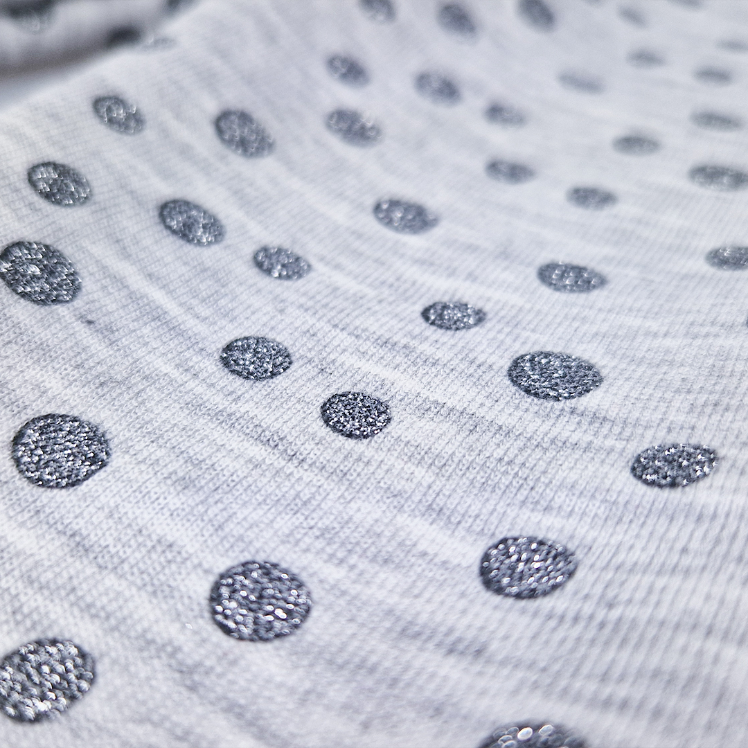 Legíny lesk - šedý melír šedý puntík 122