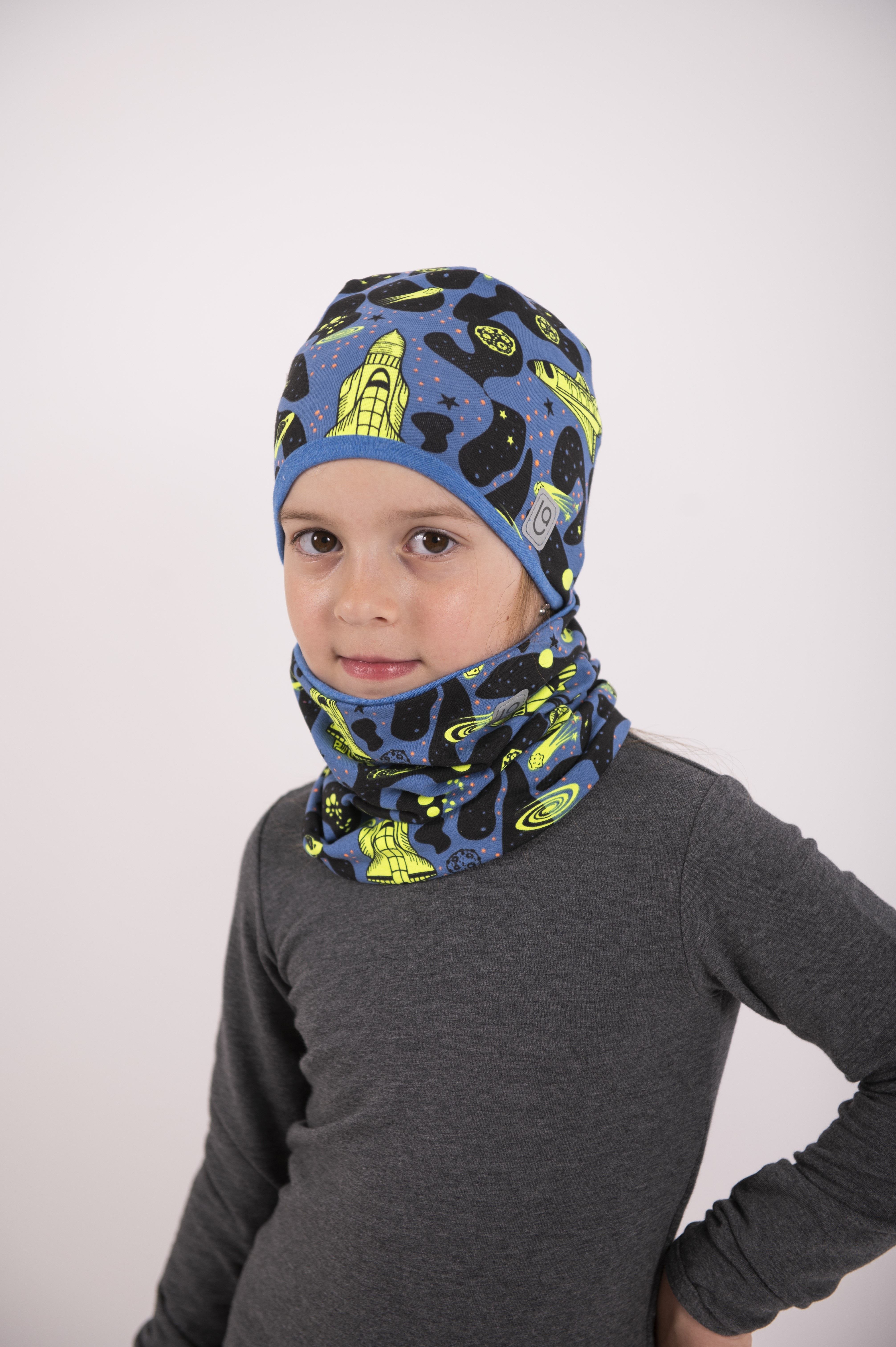 Čepice podšitá Outlast® - rakety/modrý melír 4 | 45-48 cm