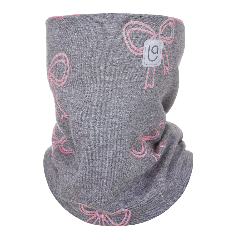 Nákrčník podšitý Outlast® - mašličky/růžová UNI