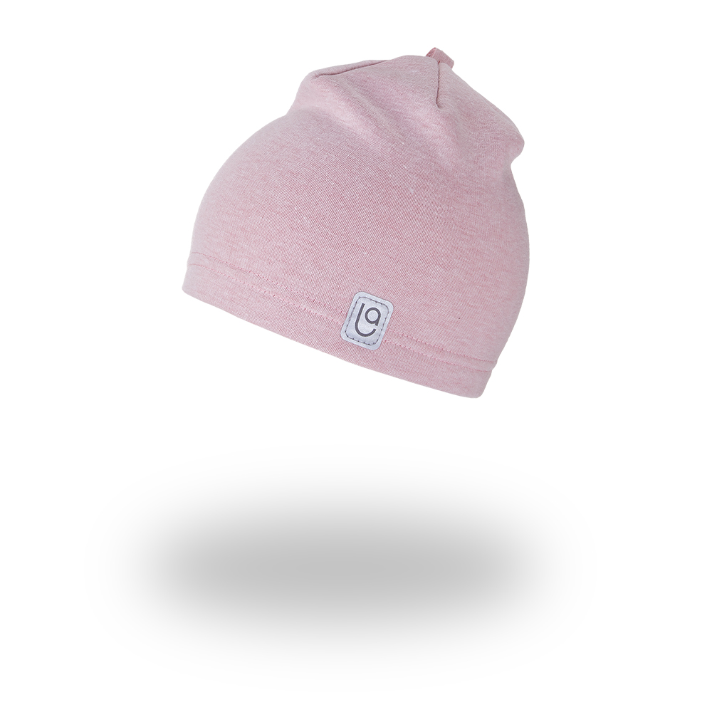 Čepice hřejivá - sv.růžový melír 3 | 42-44 cm