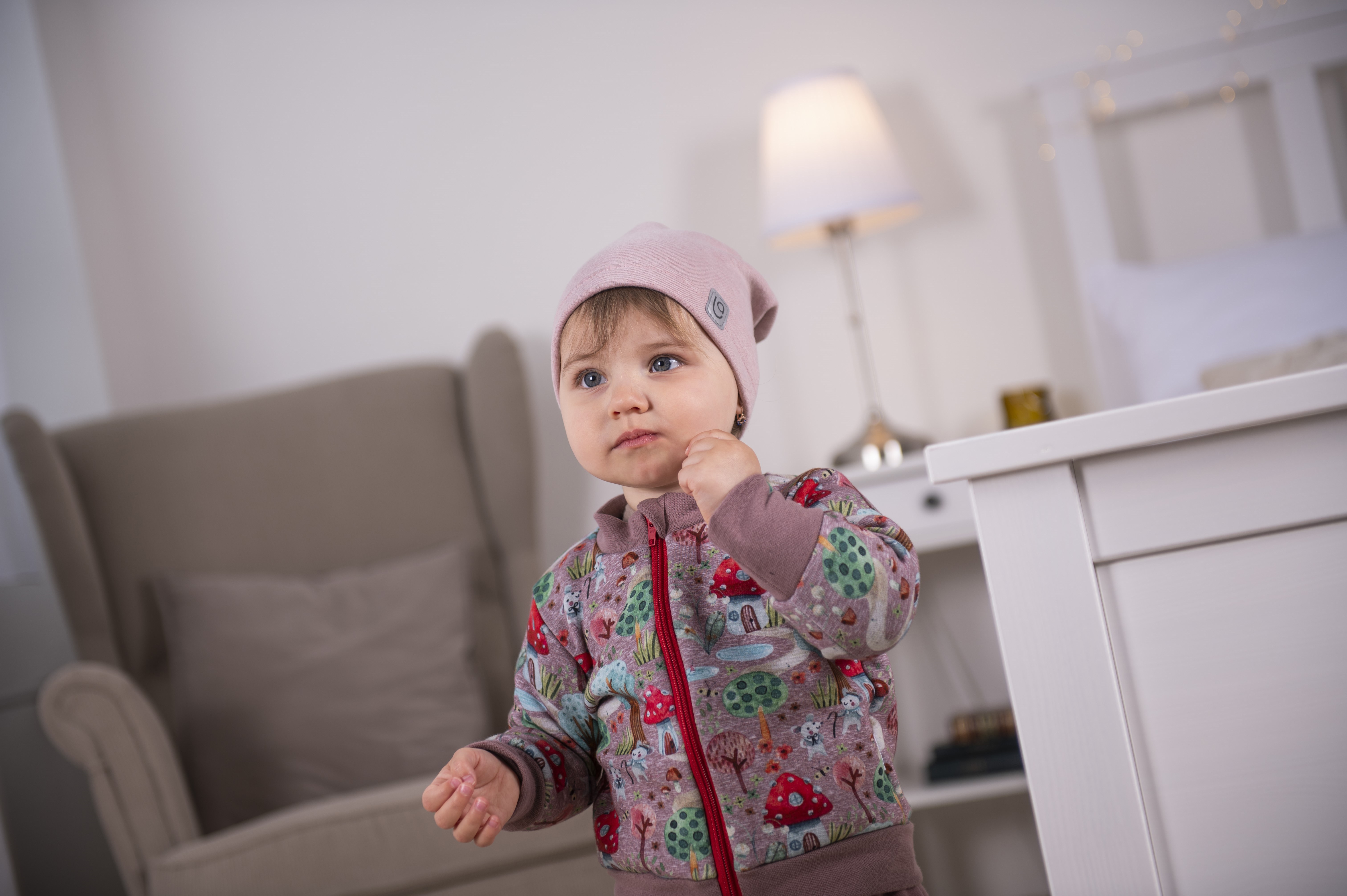 Čepice hřejivá - sv.růžový melír 4 | 45-48 cm