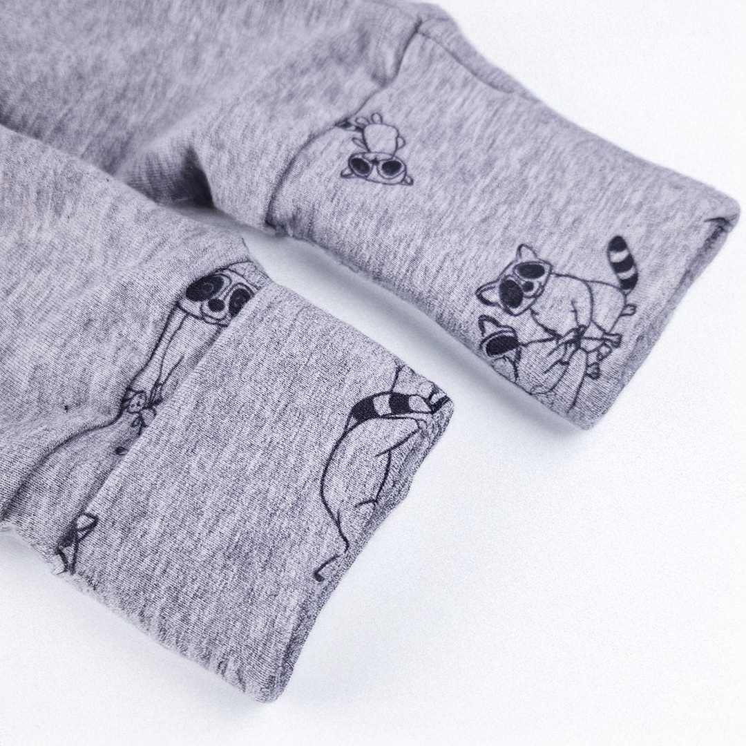 Overal smyk DR TISK lemy Outlast® - šedý melír/šedý melír mývalové 98