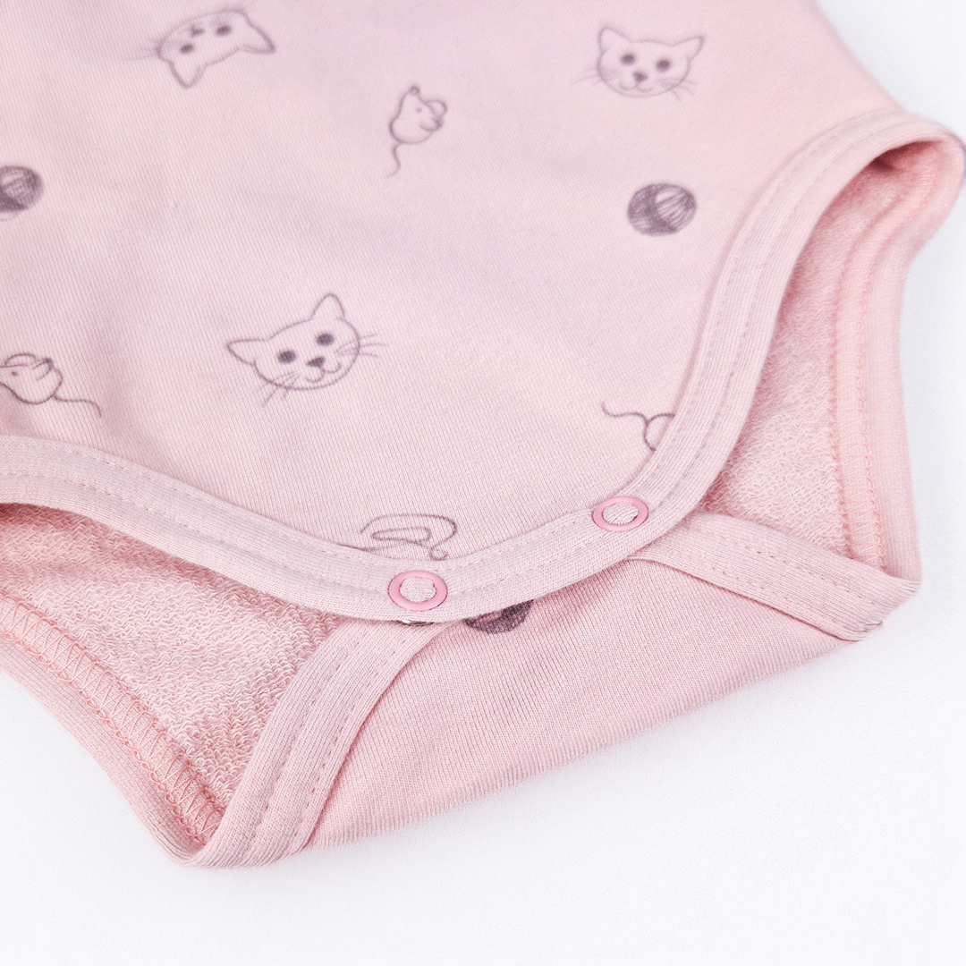 Body tričko smyk TISK Outlast® - sv.starorůžová koťátka 80