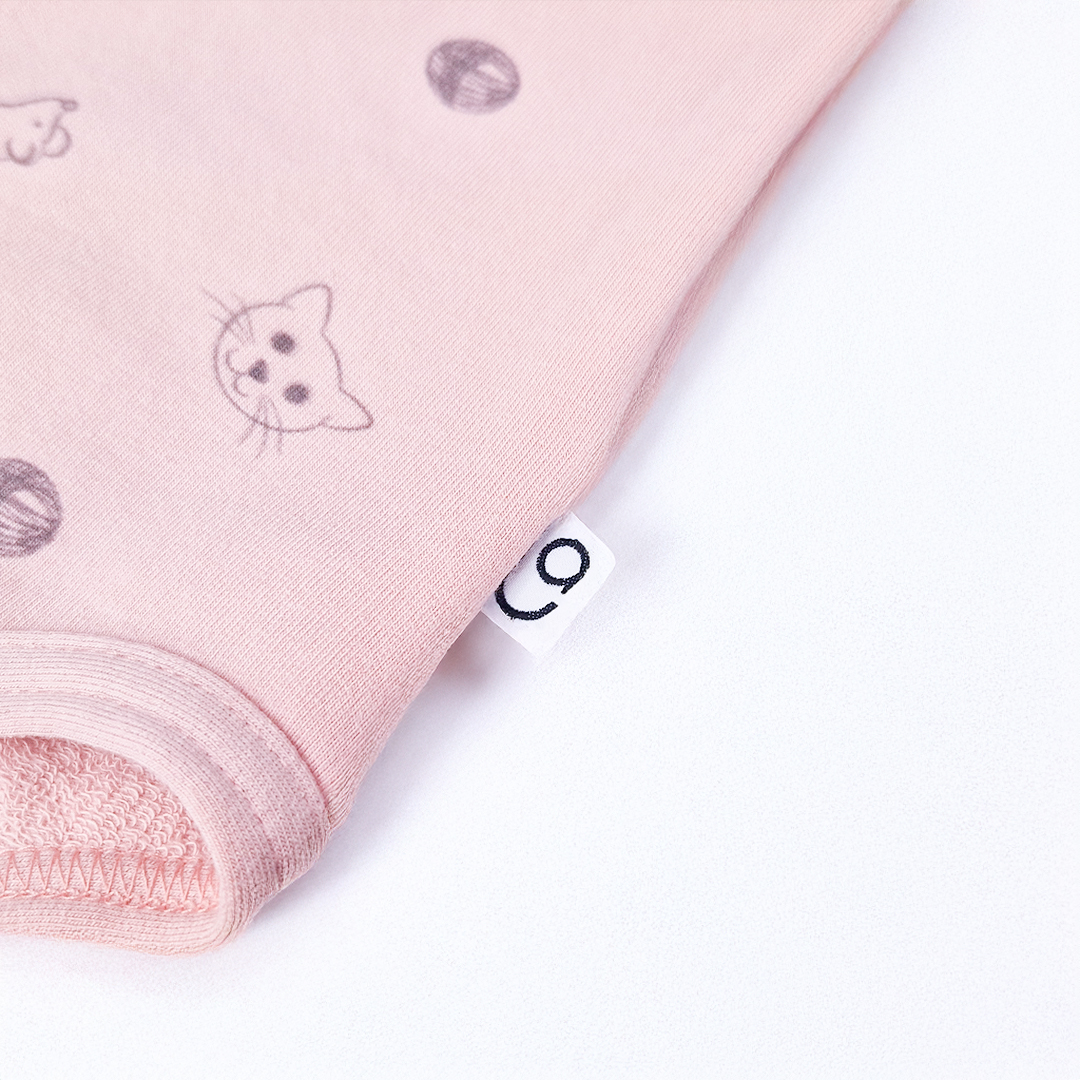 Body tričko smyk TISK Outlast® - sv.starorůžová koťátka 80