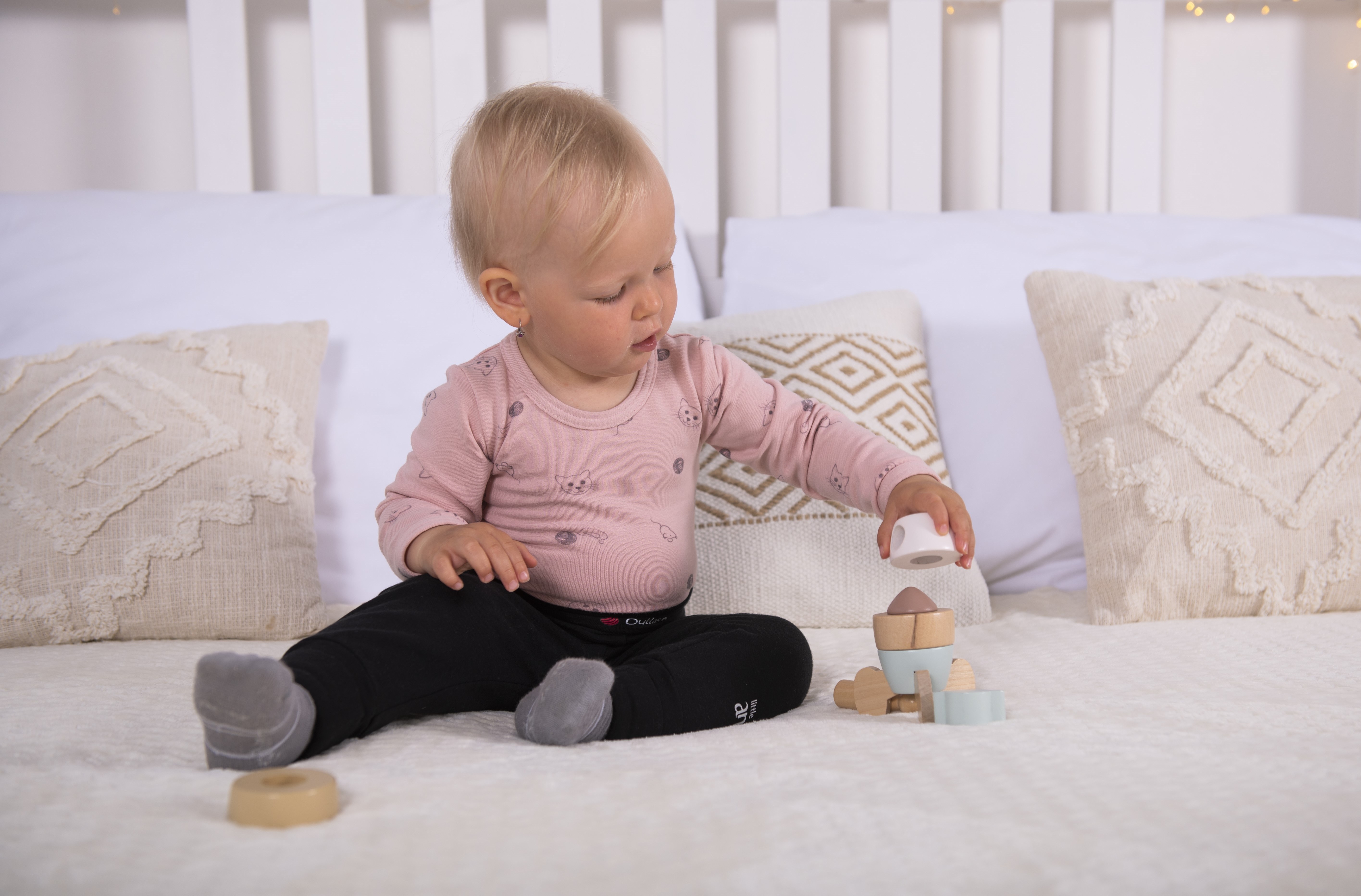 Body tričko smyk TISK Outlast® - sv.starorůžová koťátka 80