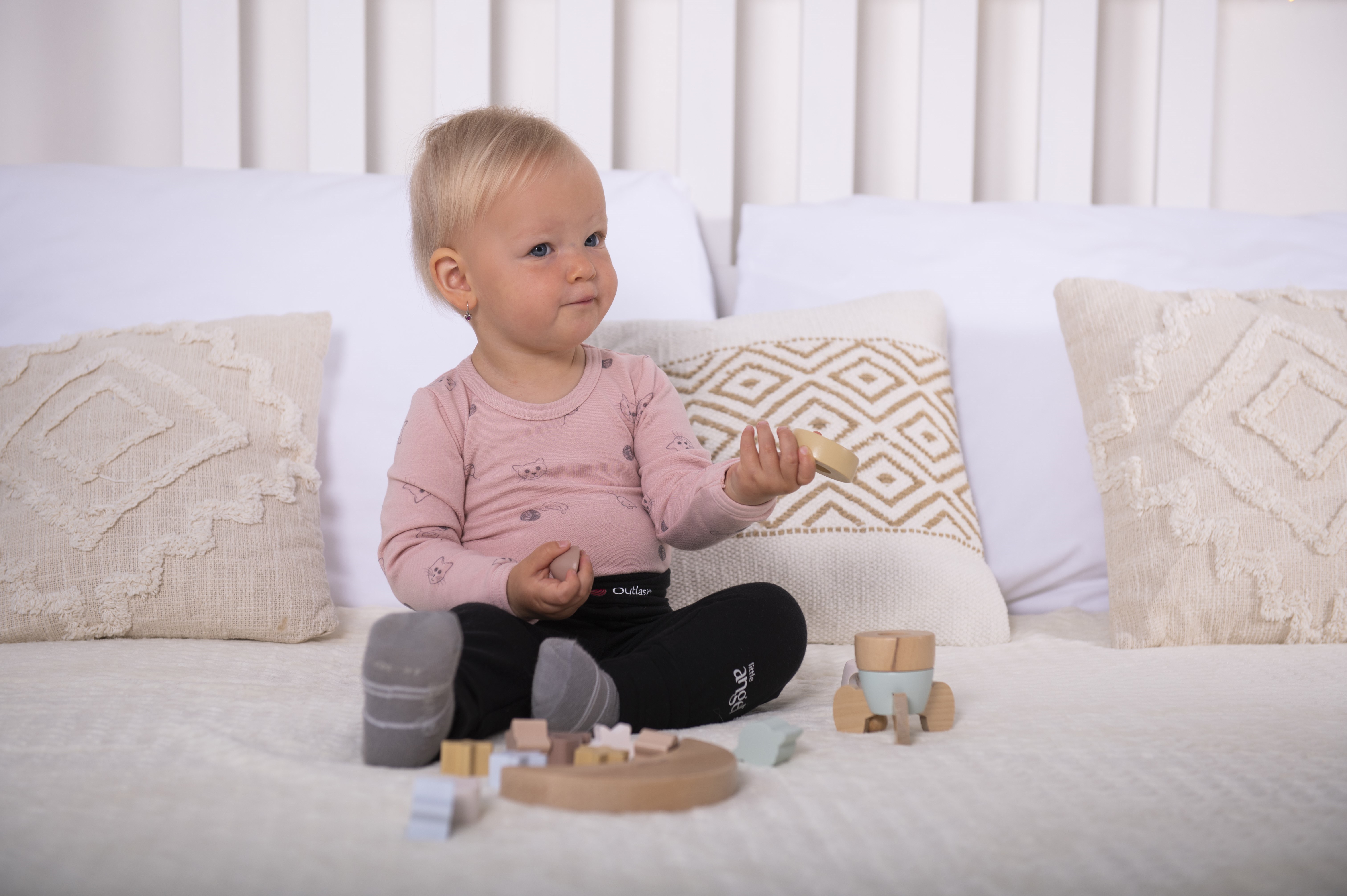 Body tričko smyk TISK Outlast® - sv.starorůžová koťátka 80