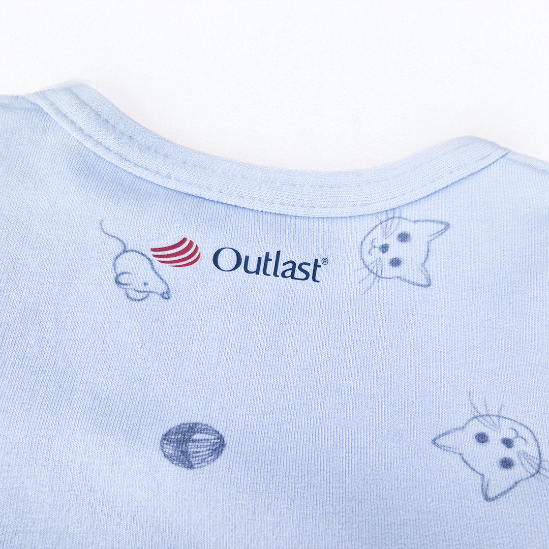 Body tričko smyk TISK Outlast® - sv.modrá koťátka 74
