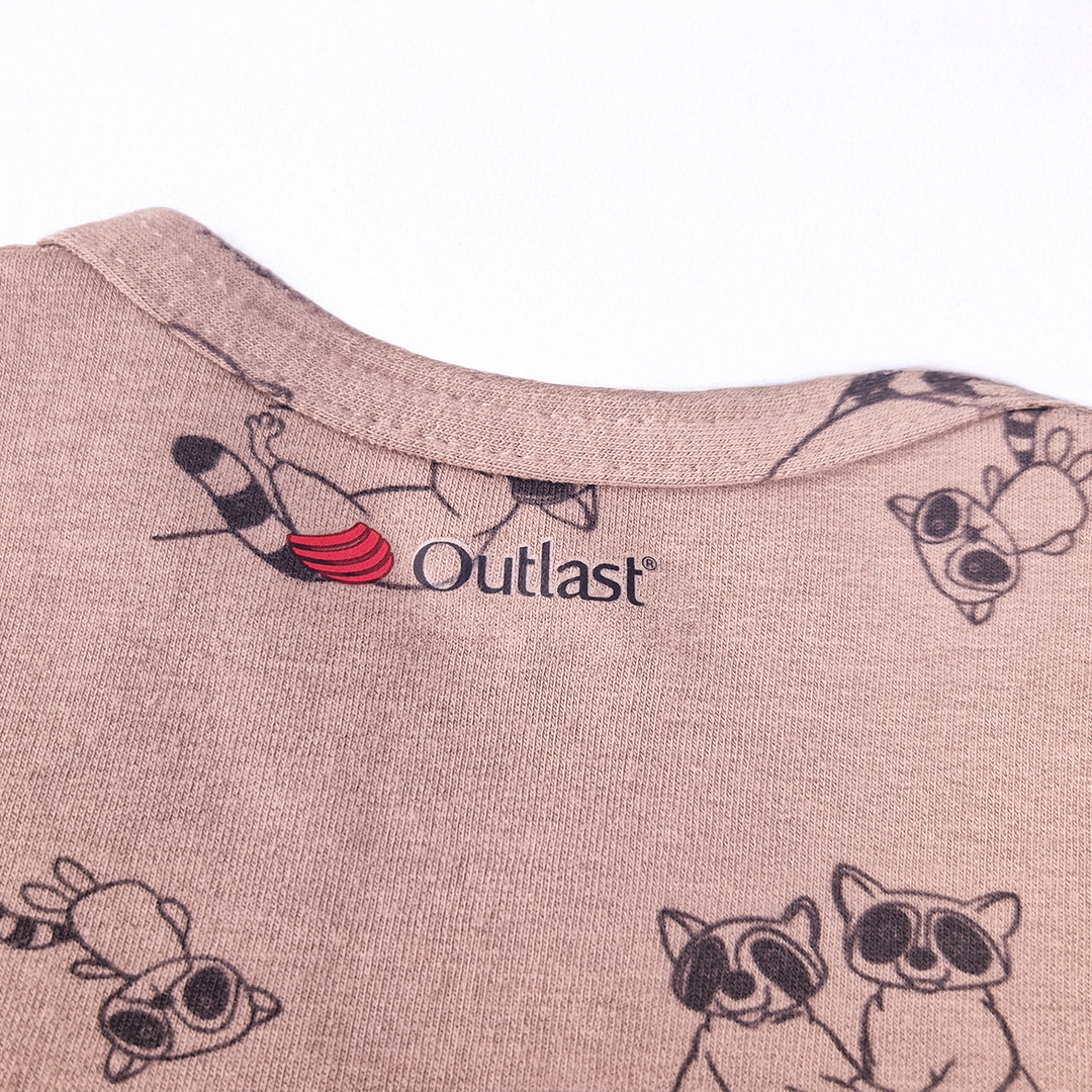 Body tričko smyk TISK Outlast® - oříšková mývalové 68