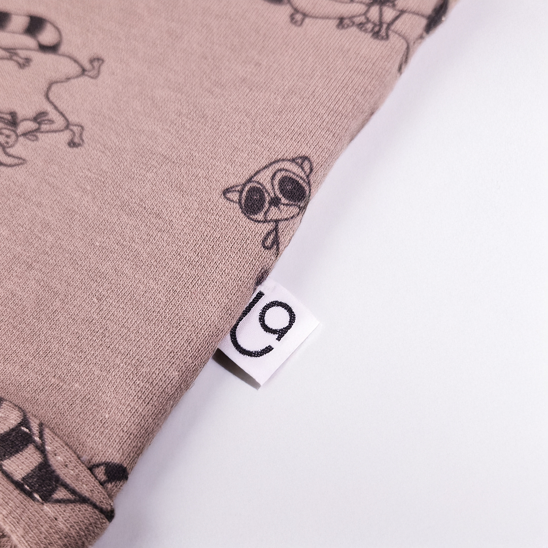 Body tričko smyk TISK Outlast® - oříšková mývalové 68