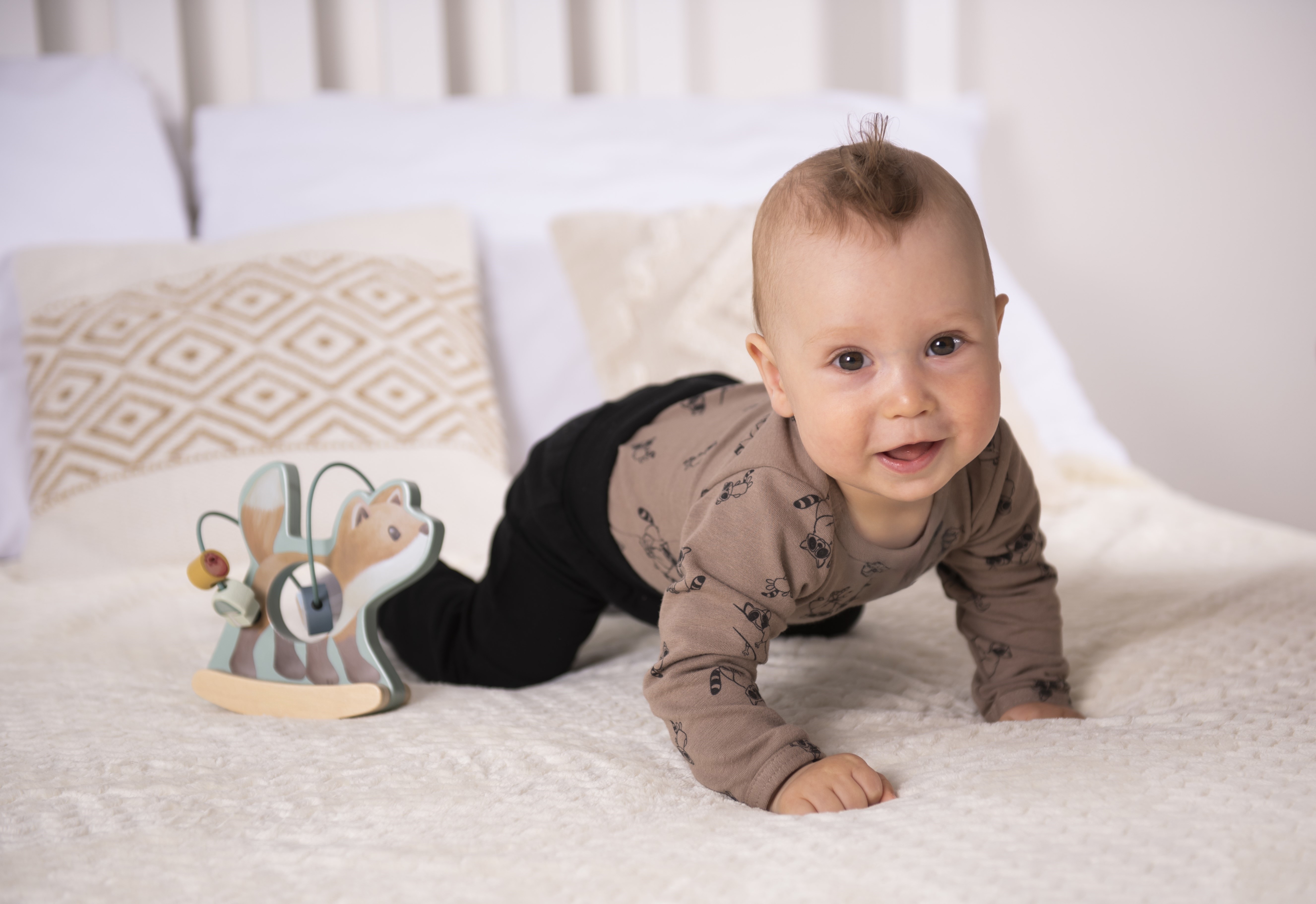 Body tričko smyk TISK Outlast® - oříšková mývalové 68