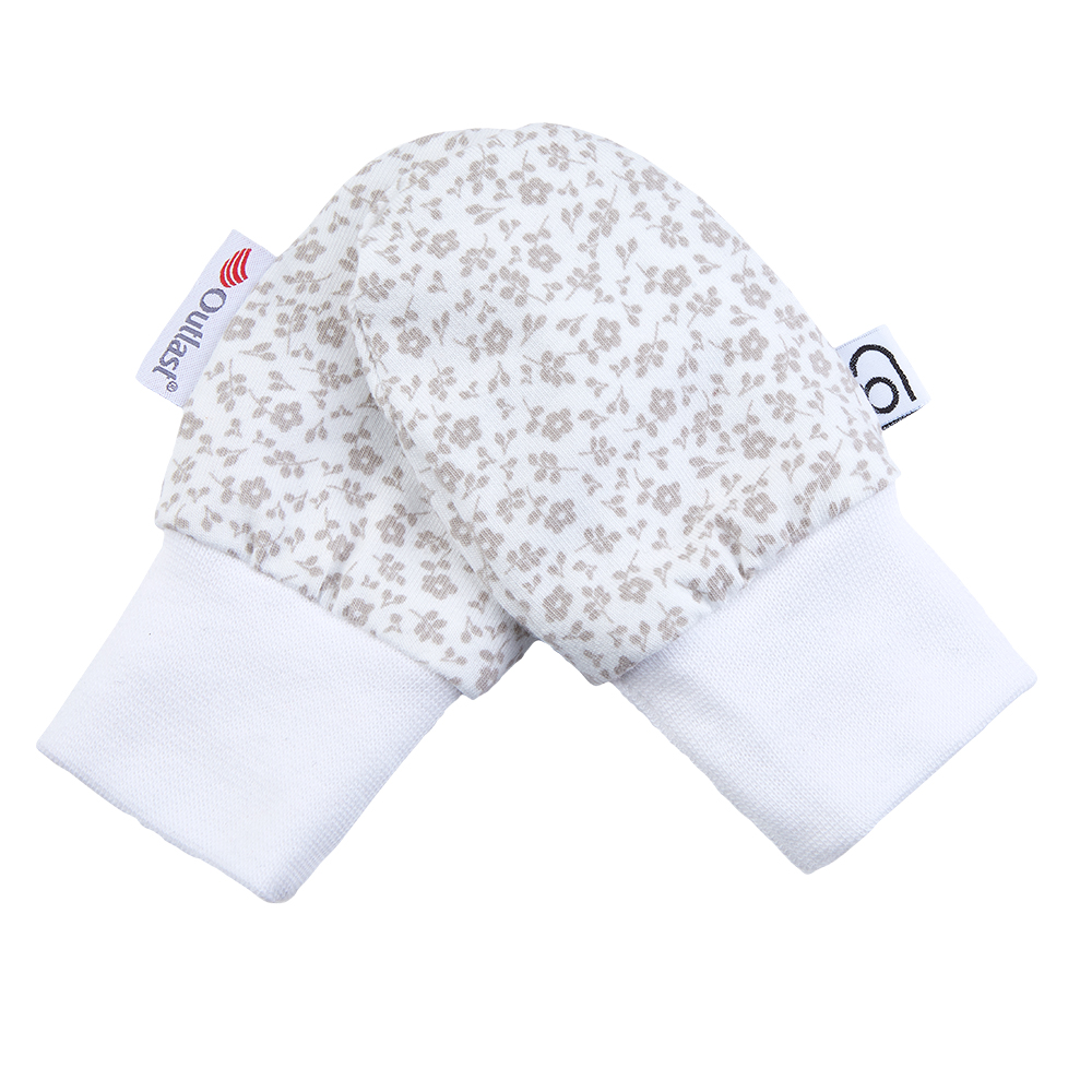 Novorozenecká sada smyk Outlast® - bílá sv.hnědé květy/latte 62