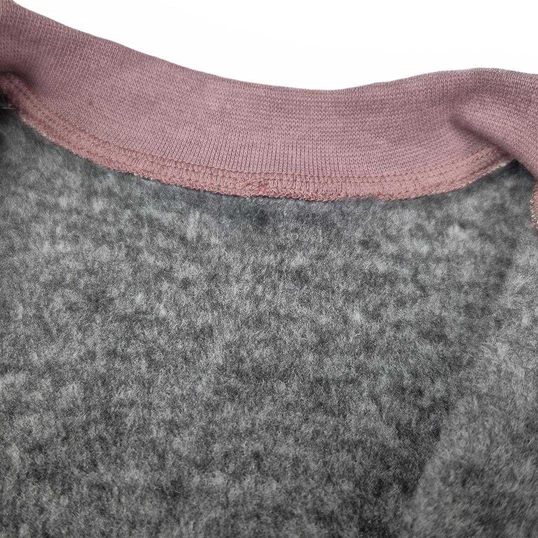 Mikina hřejivá rozepínací - muchomůrky starorůžová 74