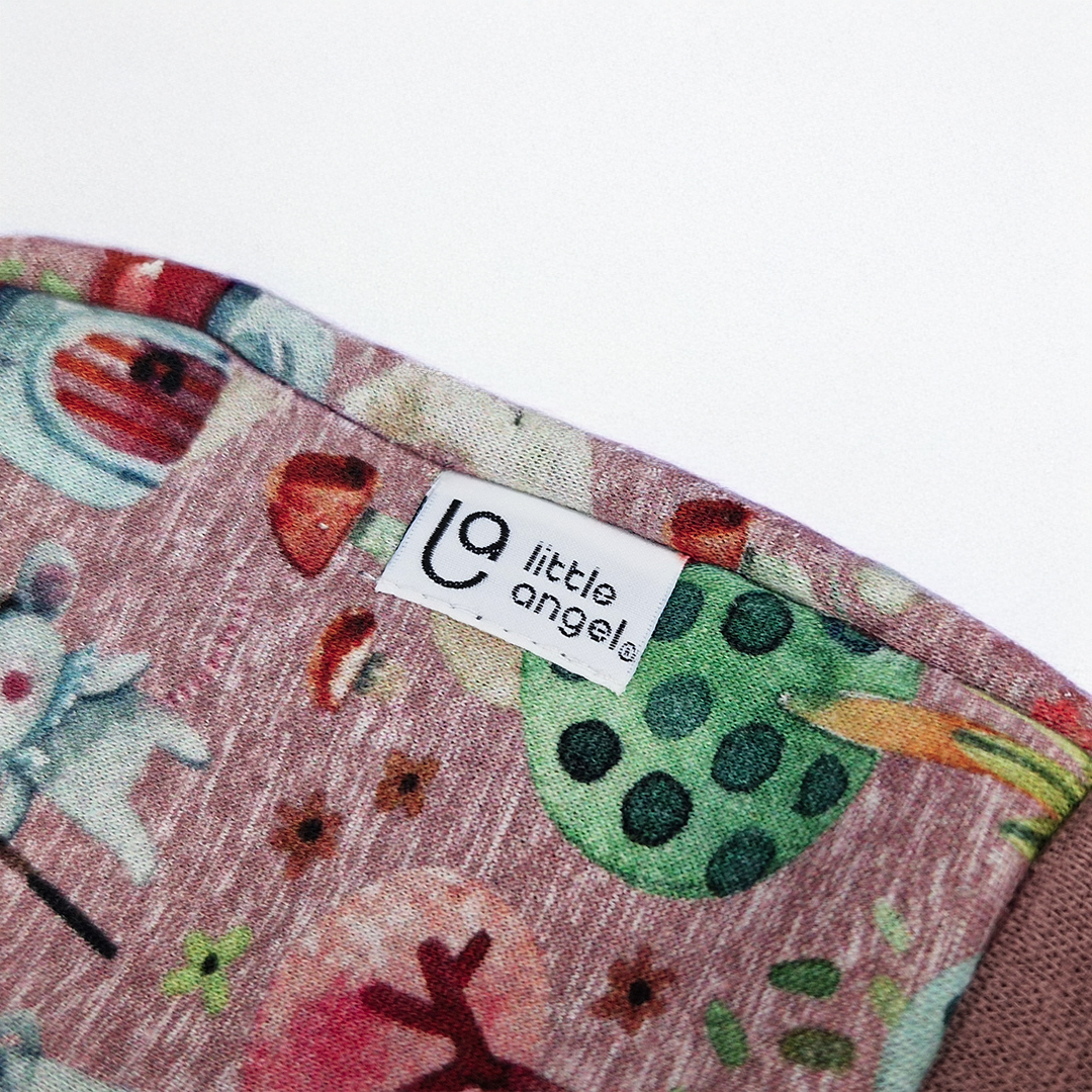 Mikina hřejivá rozepínací - muchomůrky starorůžová 74