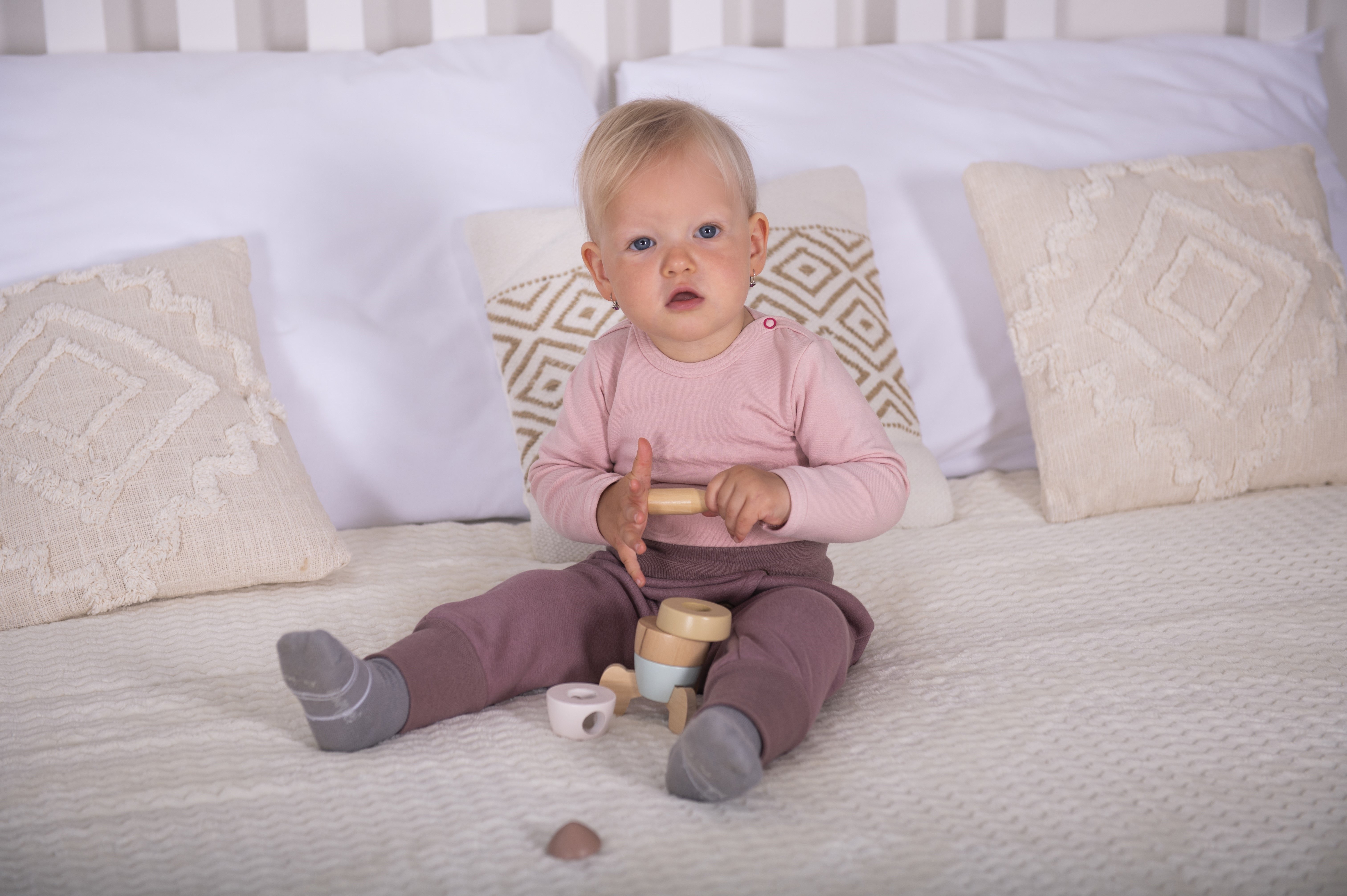 Tepláky harémky hřejivé - starorůžová 68