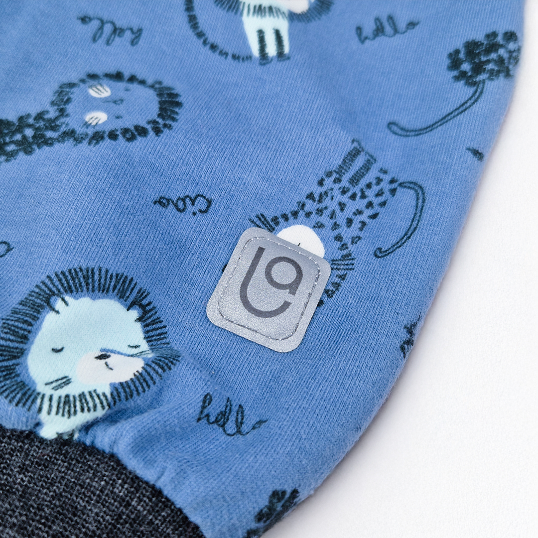 Tepláky - denim lvíčci 104